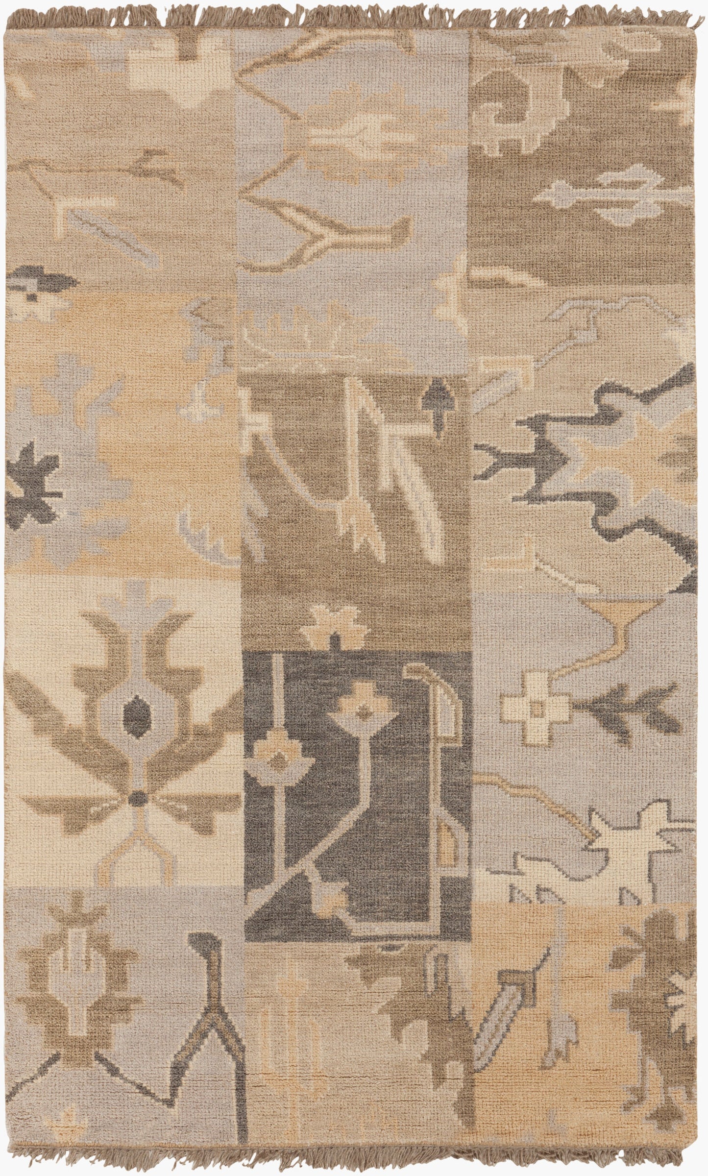 Alfombra de lana hecha a mano Cypress CYP-1002 de 1,52 m x 2,44 m