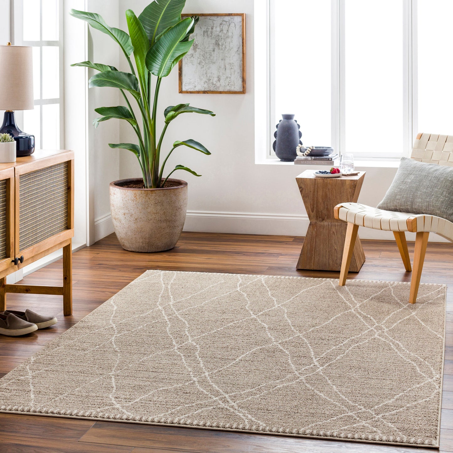 Cozy CZY-2303 6' x 9' Machine Woven Area Rug