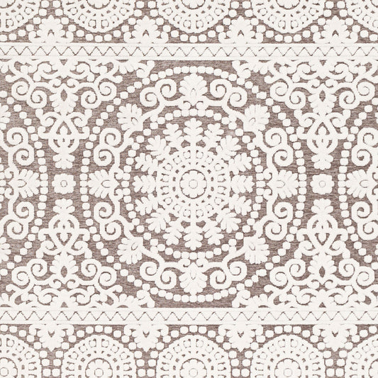 Alfombra decorativa tejida a máquina Dantel DTL-2317 de 2' x 3'