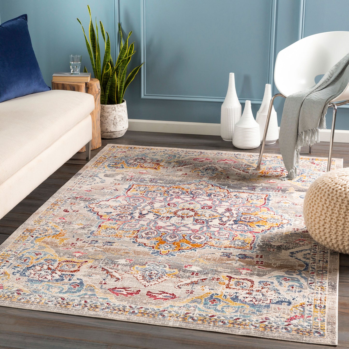 Alfombra decorativa tejida a máquina Dublin DUB-2308 de 90 cm x 170 cm