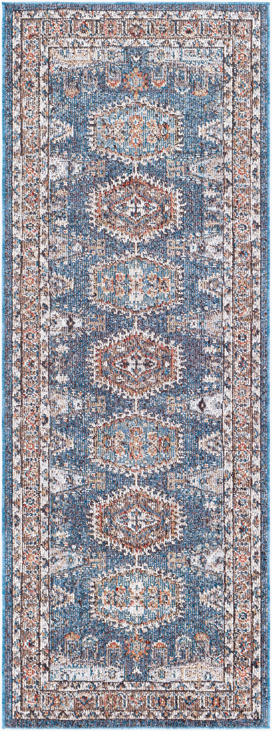 Daytona Beach DYT-2309 7ft Runner Machine Woven Indoor/Outdoor Runner Rug