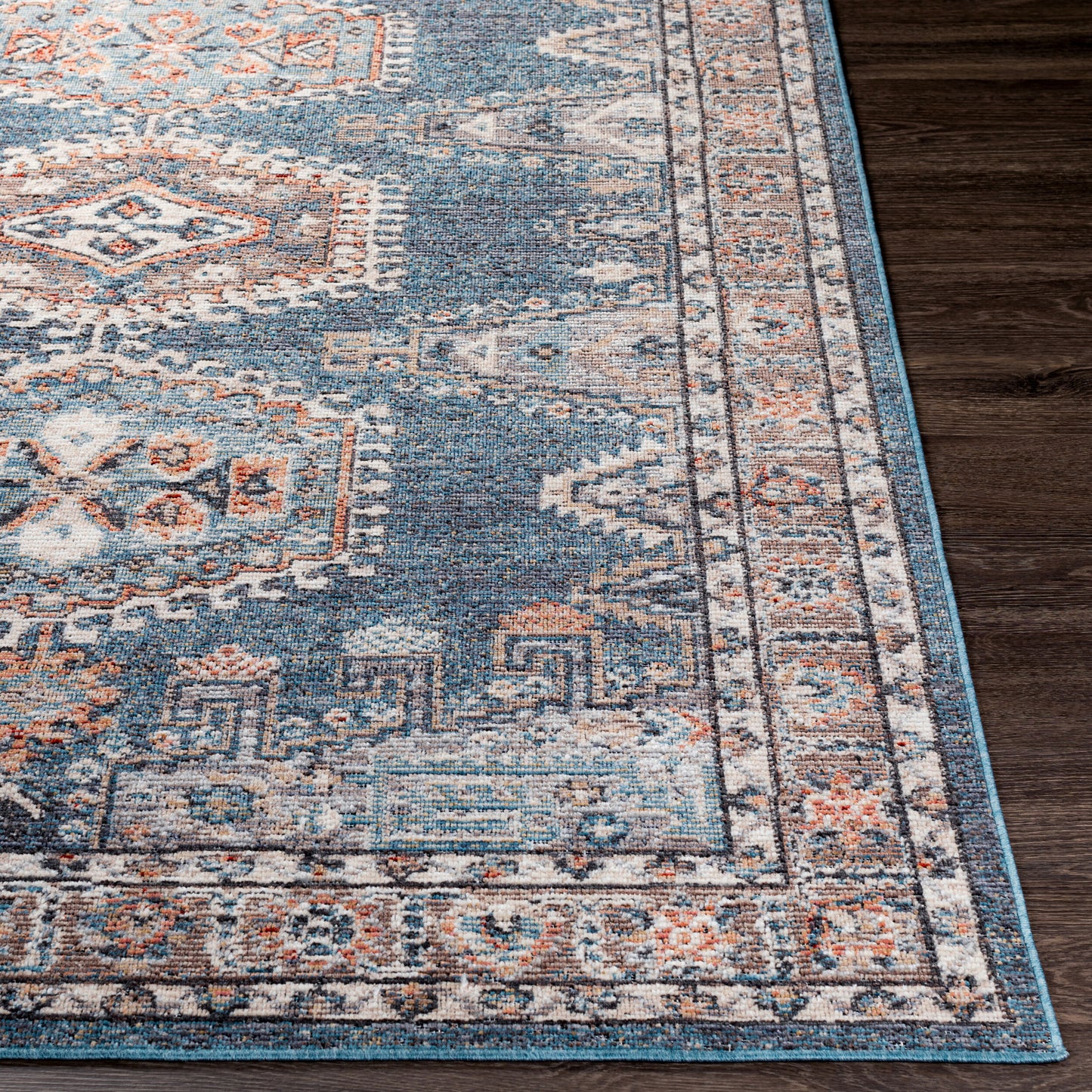 Daytona Beach DYT-2309 7ft Runner Machine Woven Indoor/Outdoor Runner Rug