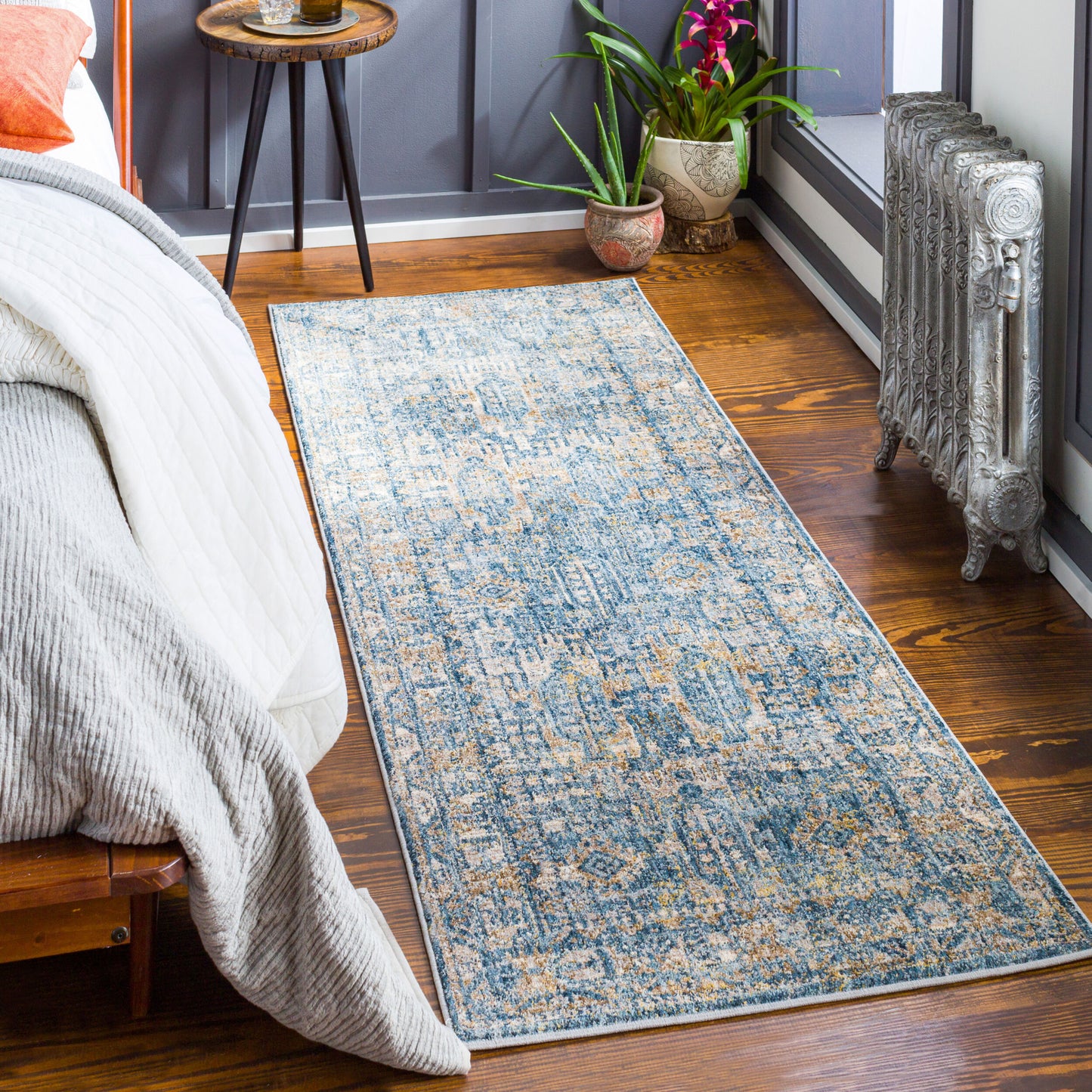 Daytona Beach DYT-2312 7ft Runner Machine Woven Indoor/Outdoor Runner Rug