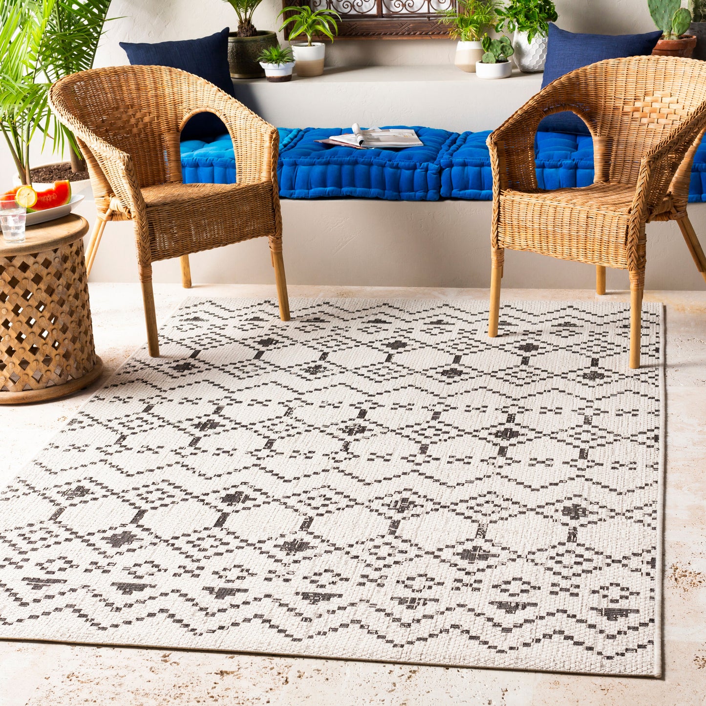 Eagean EAG-2339 2' x 3' Machine Woven Indoor/Outdoor Accent Rug