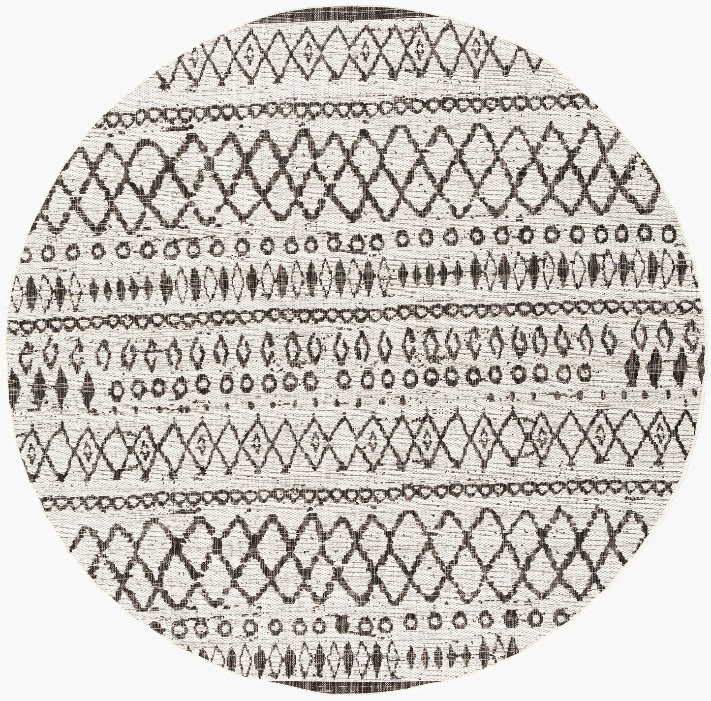 Eagean EAG-2341 5ft Round Machine Woven Indoor/Outdoor Area Rug
