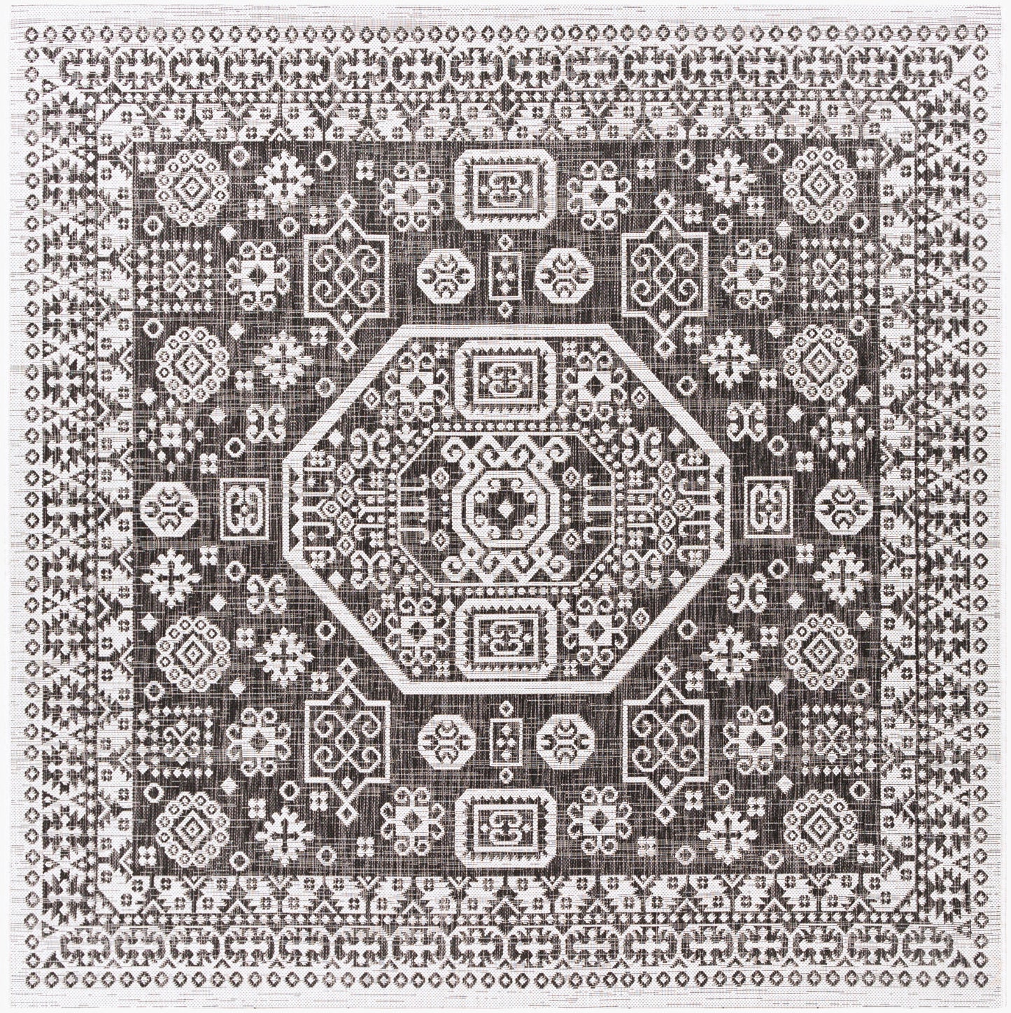 Eagean EAG-2359 6ft Square Machine Woven Indoor/Outdoor Area Rug