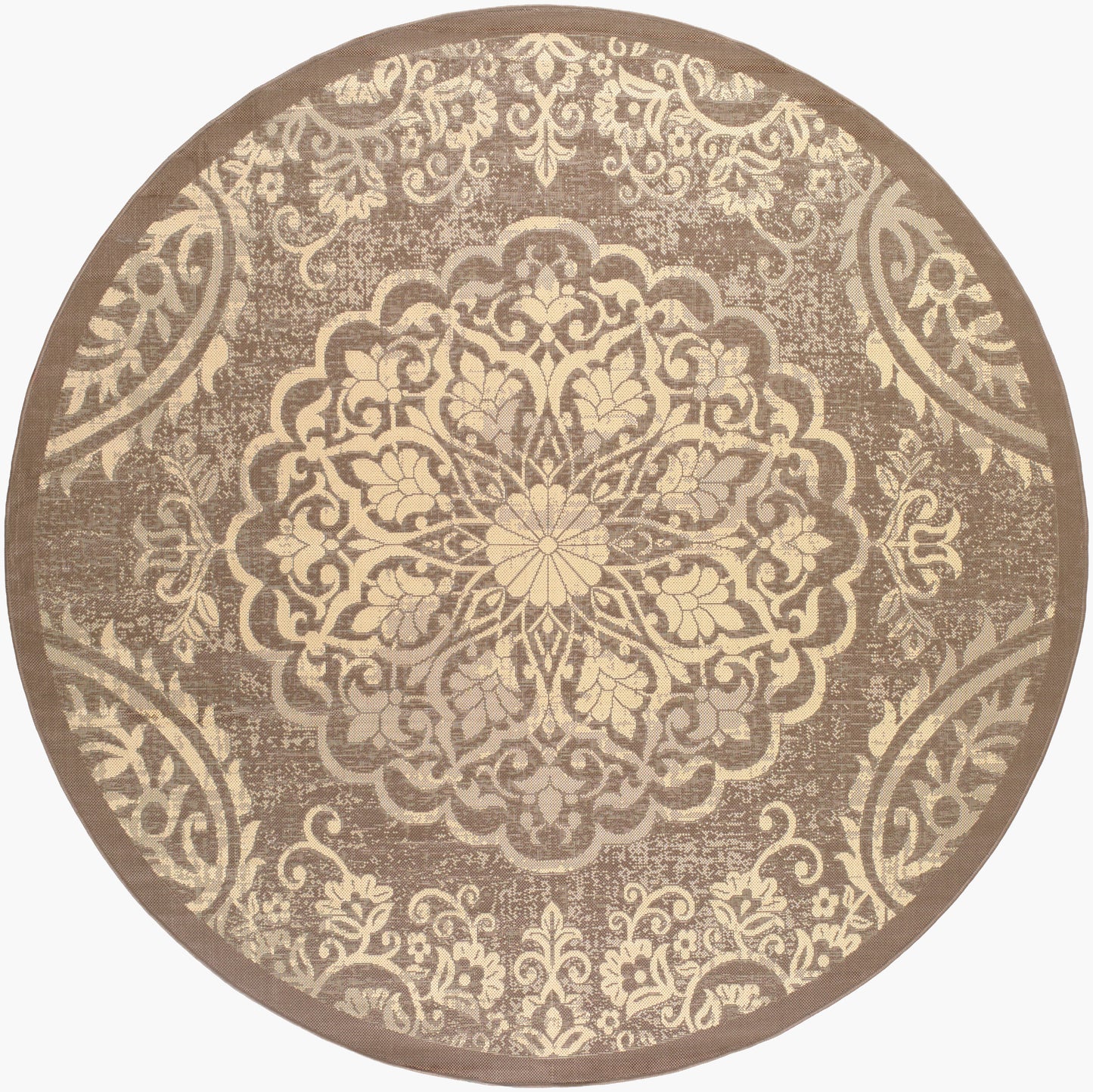 Eagean EAG-2362 8ft Round Machine Woven Indoor/Outdoor Area Rug
