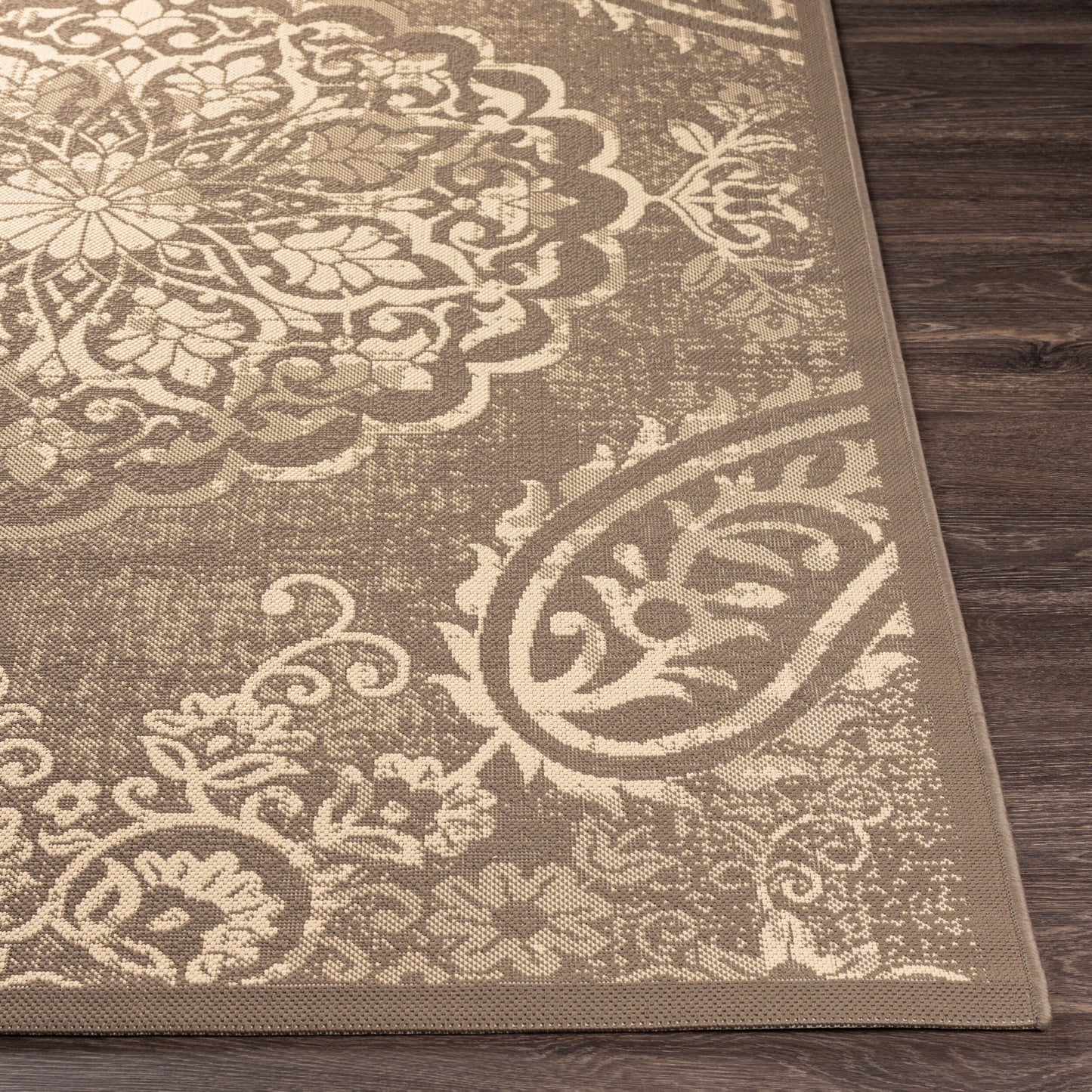 Eagean EAG-2362 6ft Square Machine Woven Indoor/Outdoor Area Rug