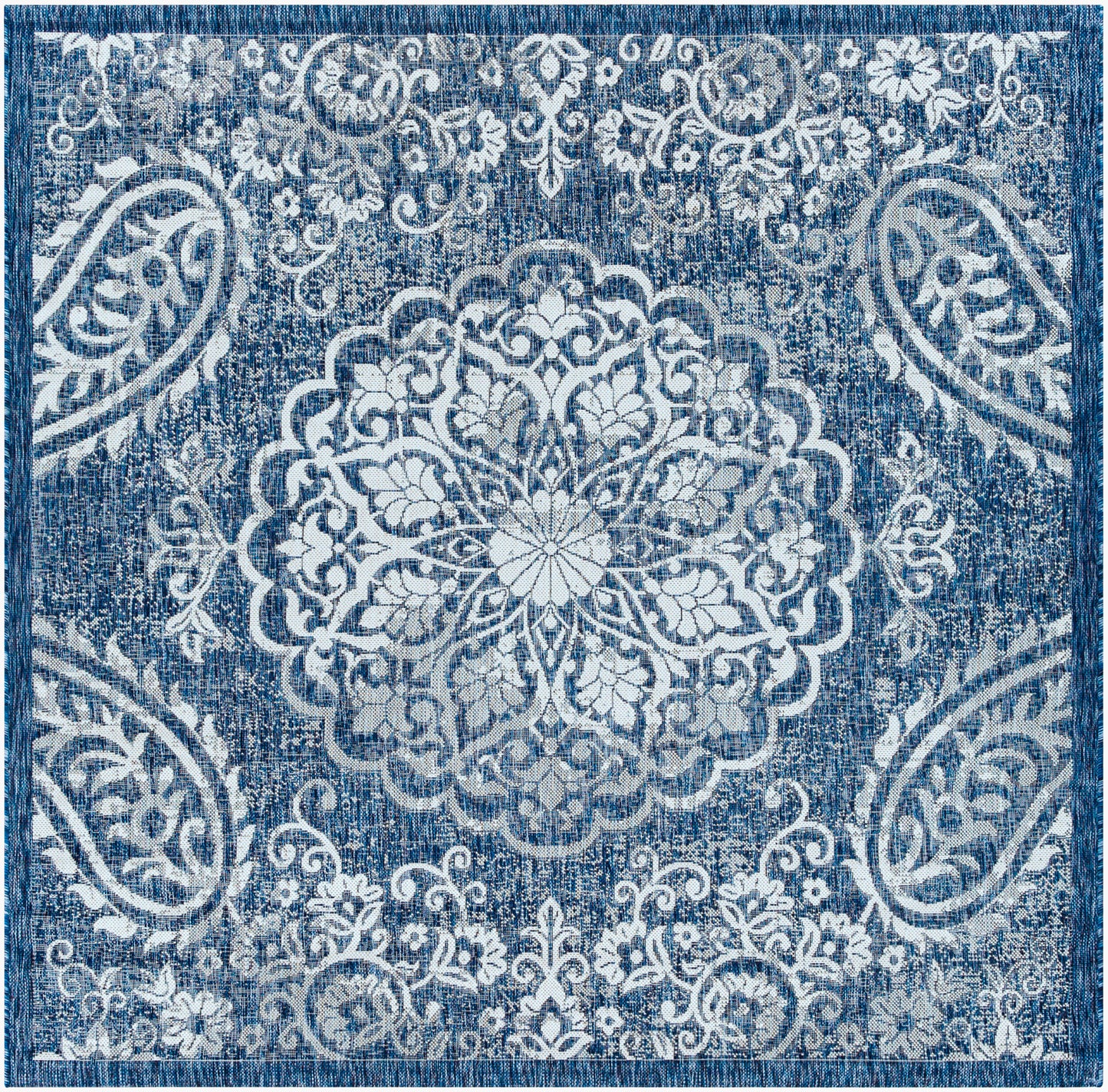Eagean EAG-2363 8ft Square Machine Woven Indoor/Outdoor Area Rug
