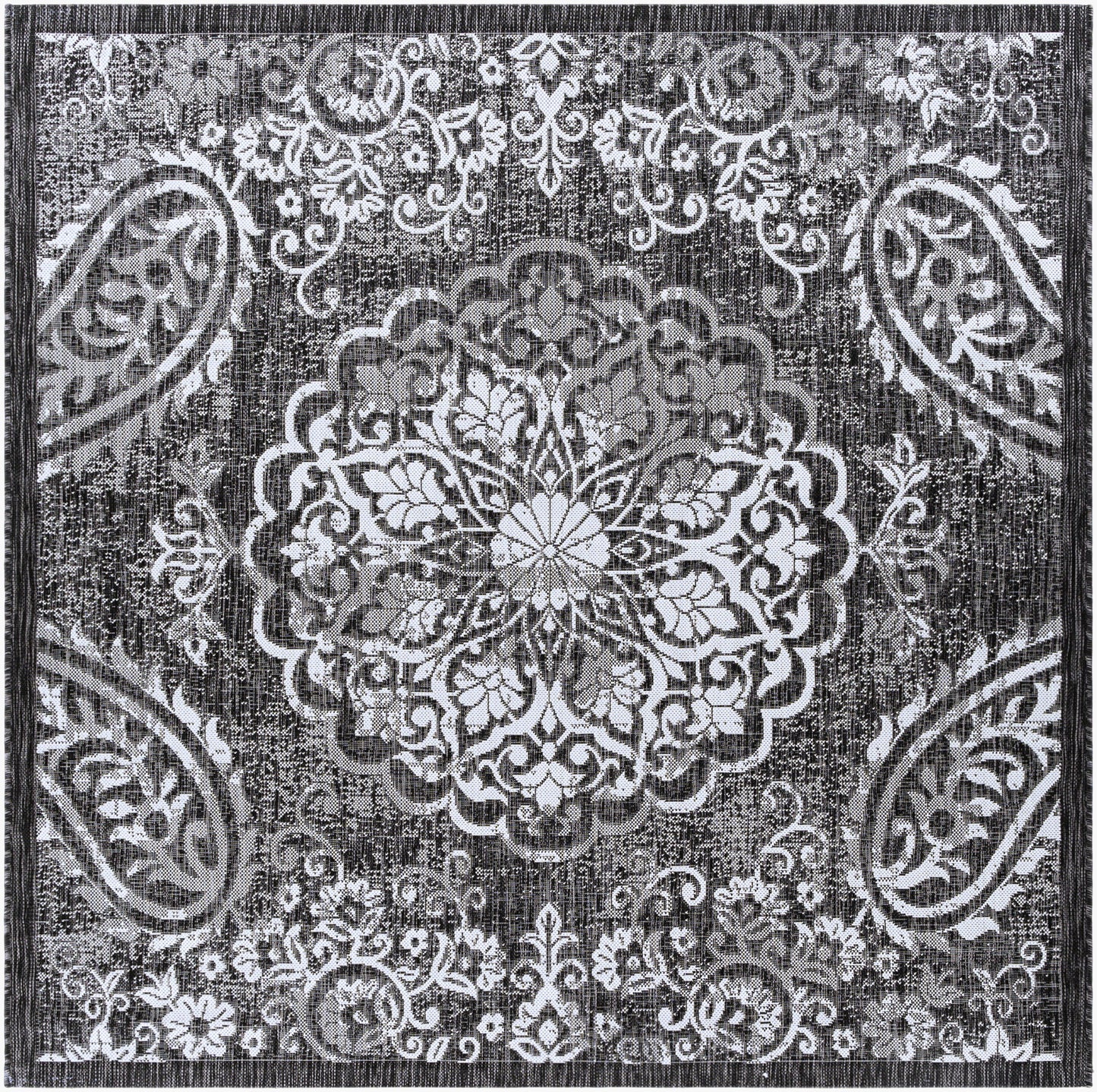 Eagean EAG-2364 6ft Square Machine Woven Indoor/Outdoor Area Rug