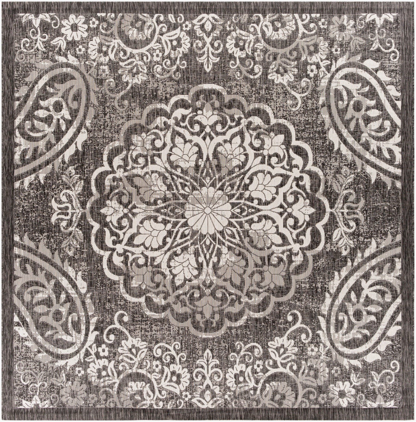 Eagean EAG-2364 8ft Square Machine Woven Indoor/Outdoor Area Rug