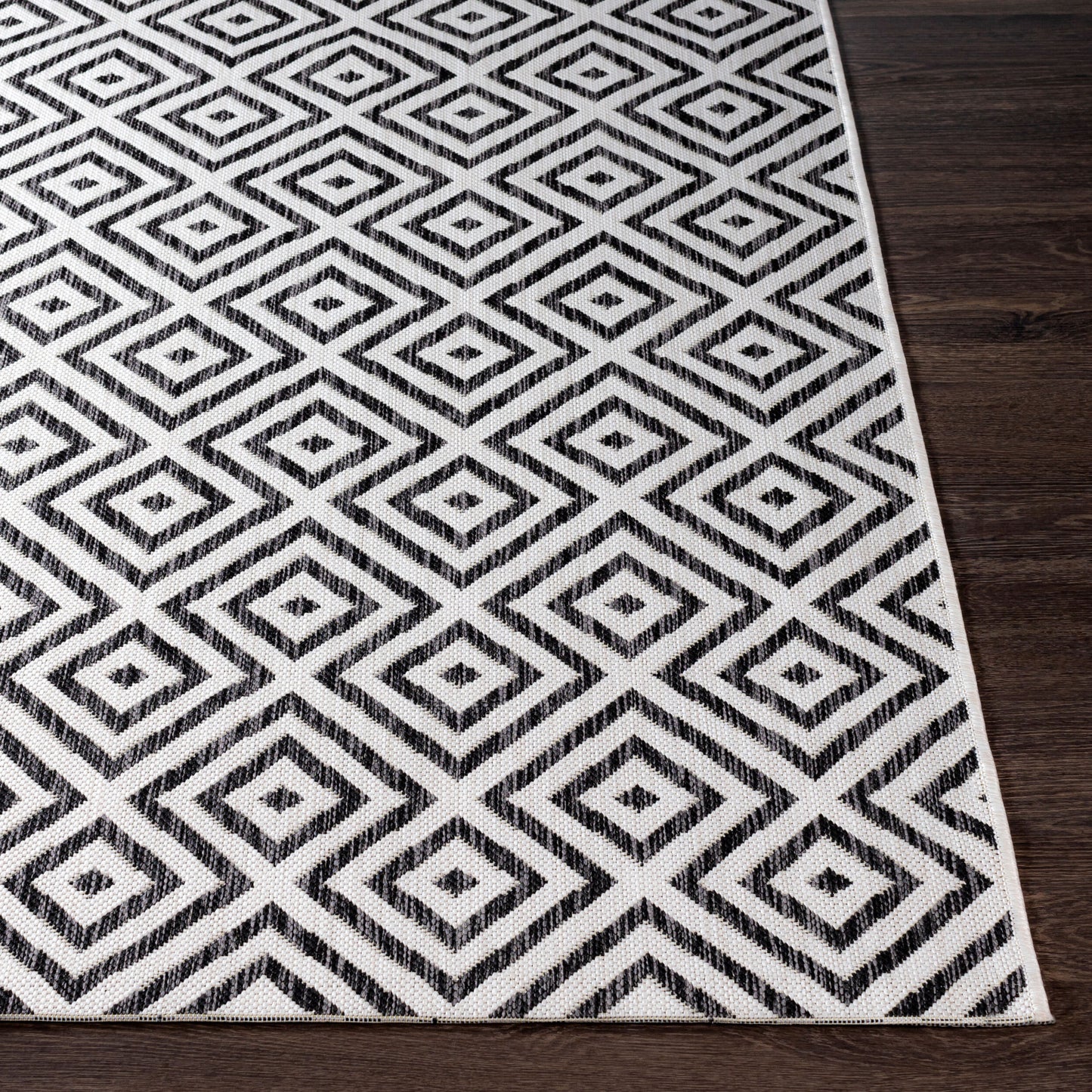 Alfombra decorativa para interior y exterior tejida a máquina Eagean EAG-2369 de 2' x 3'