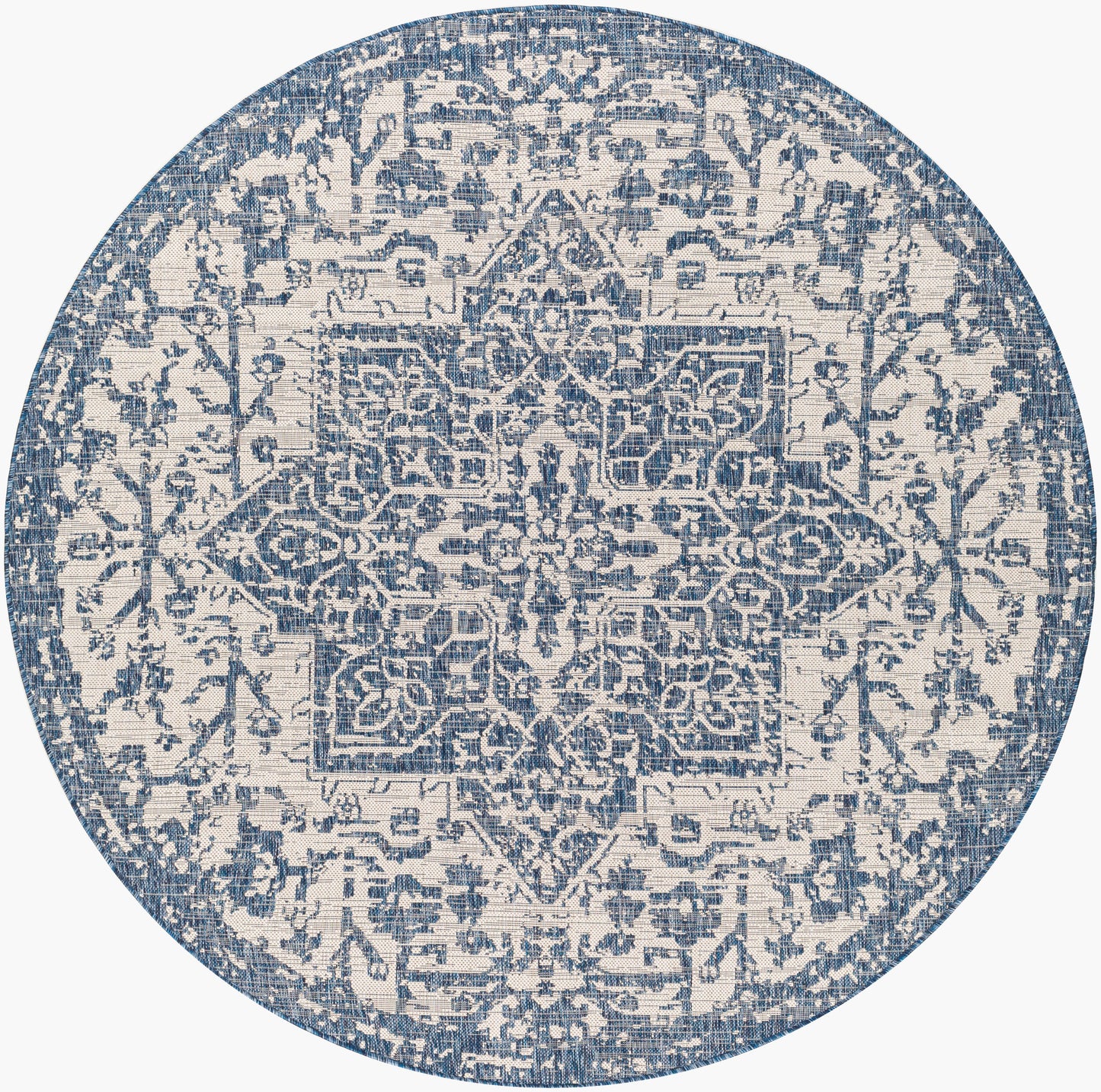 Eagean EAG-2377 6ft Round Machine Woven Indoor/Outdoor Area Rug