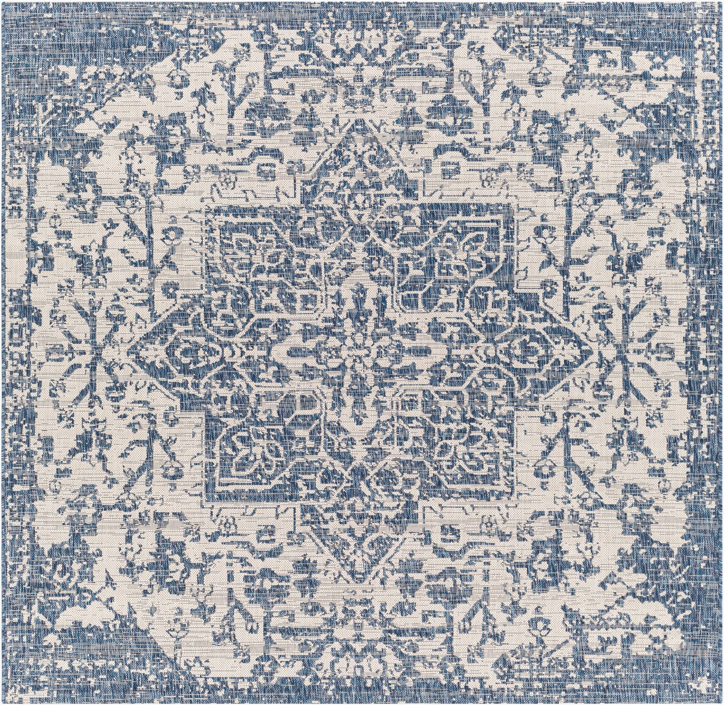 Eagean EAG-2377 6ft Square Machine Woven Indoor/Outdoor Area Rug