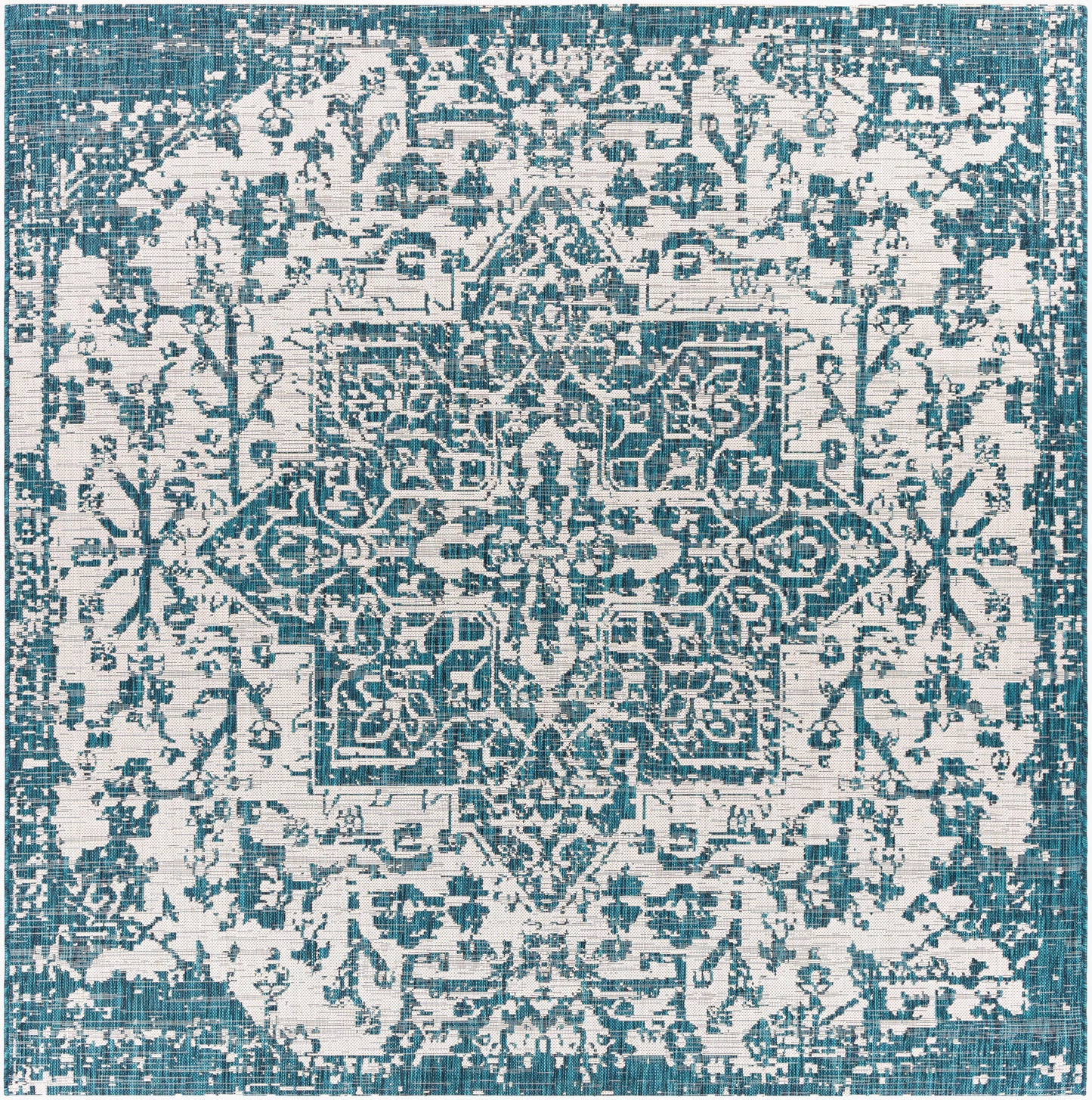 Eagean EAG-2378 8ft Square Machine Woven Indoor/Outdoor Area Rug