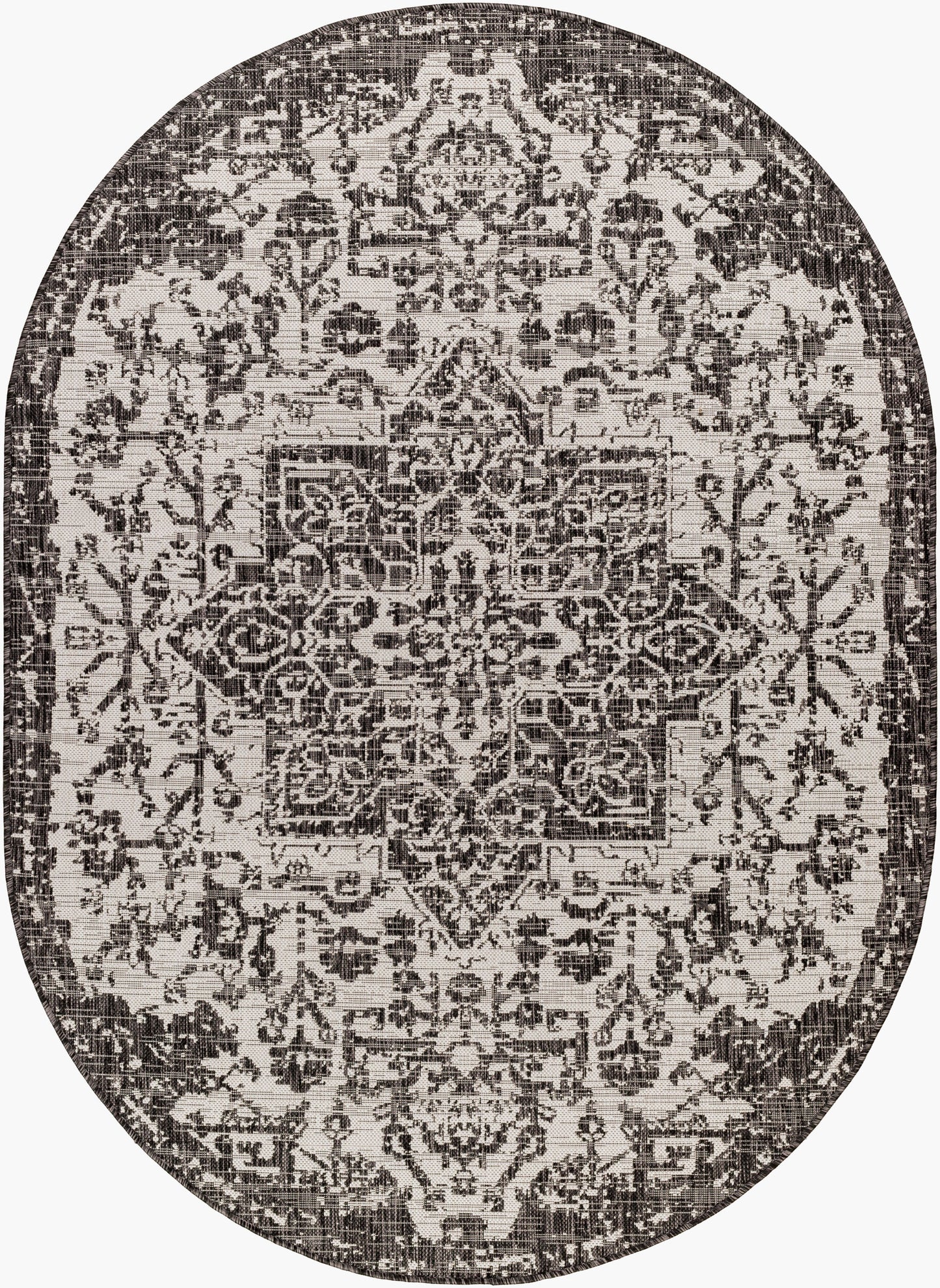 Eagean EAG-2379 6' x 9' Oval Machine Woven Indoor/Outdoor Area Rug