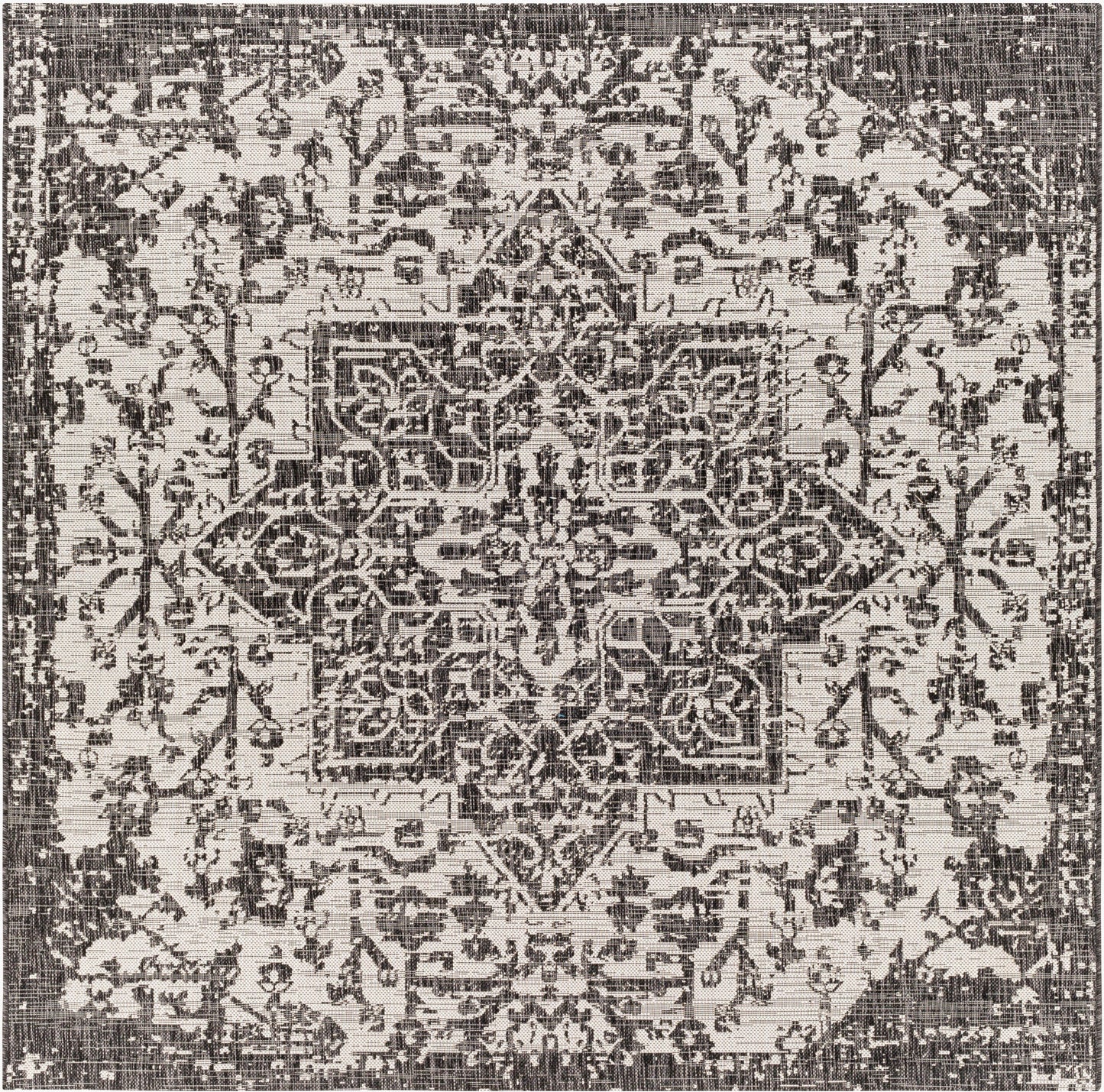 Eagean EAG-2379 6ft Square Machine Woven Indoor/Outdoor Area Rug