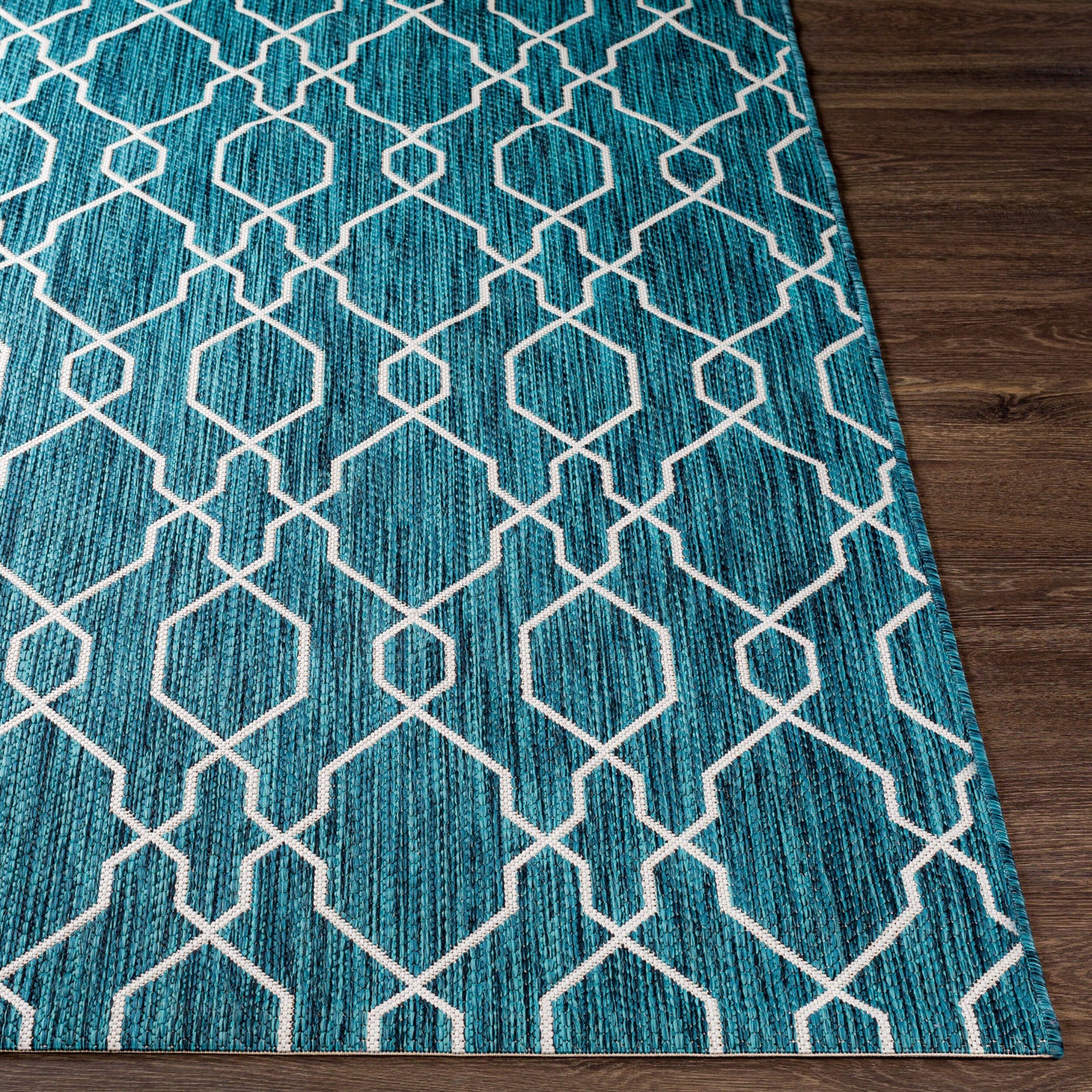 Alfombra decorativa para interior y exterior tejida a máquina Eagean EAG-2382 de 2' x 3'