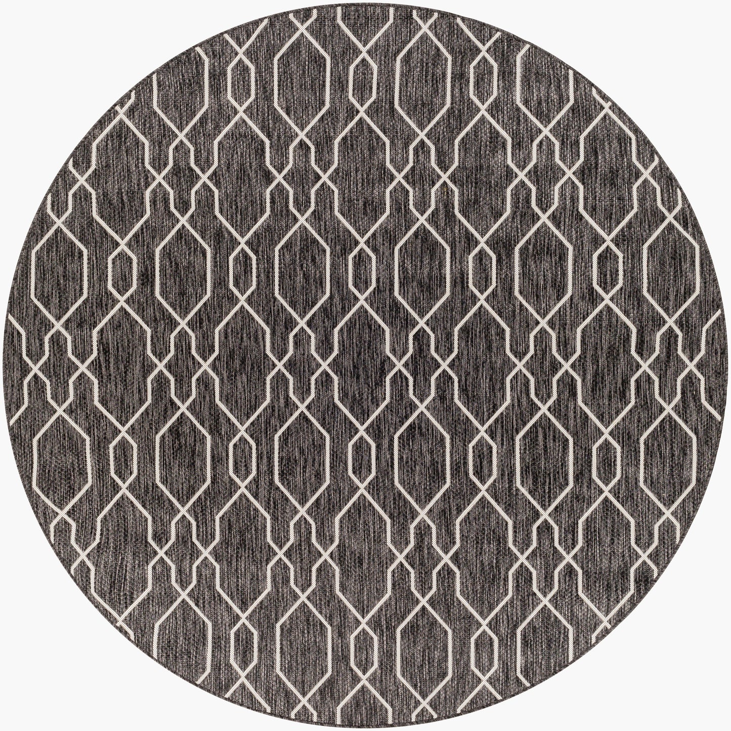 Eagean EAG-2384 8ft Round Machine Woven Indoor/Outdoor Area Rug