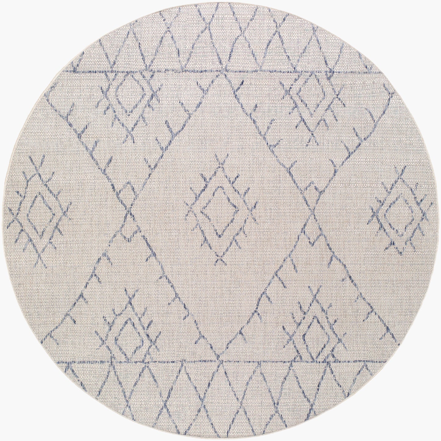 Eagean EAG-2401 8ft Round Machine Woven Indoor/Outdoor Area Rug