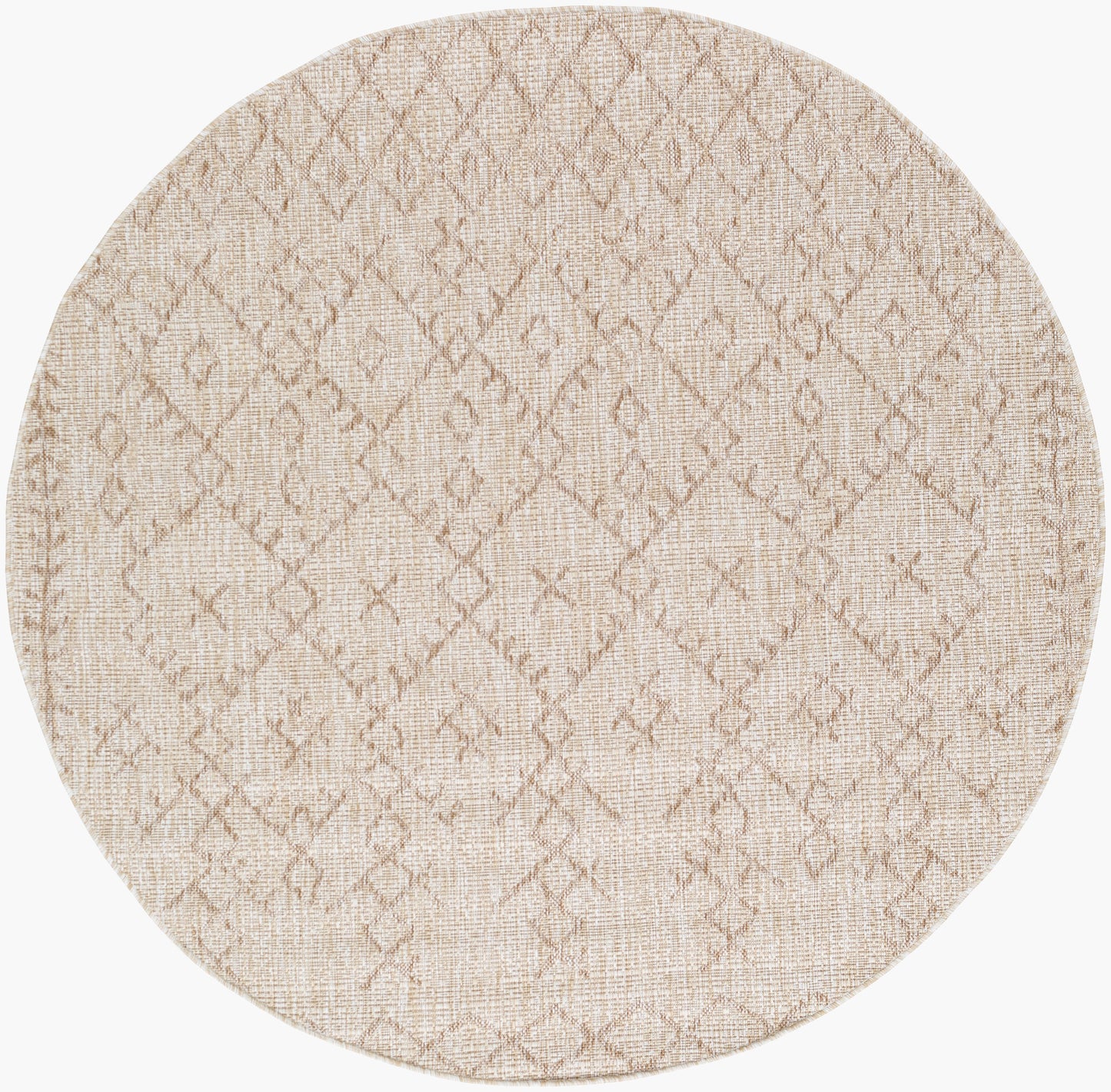 Eagean EAG-2404 8ft Round Machine Woven Indoor/Outdoor Area Rug