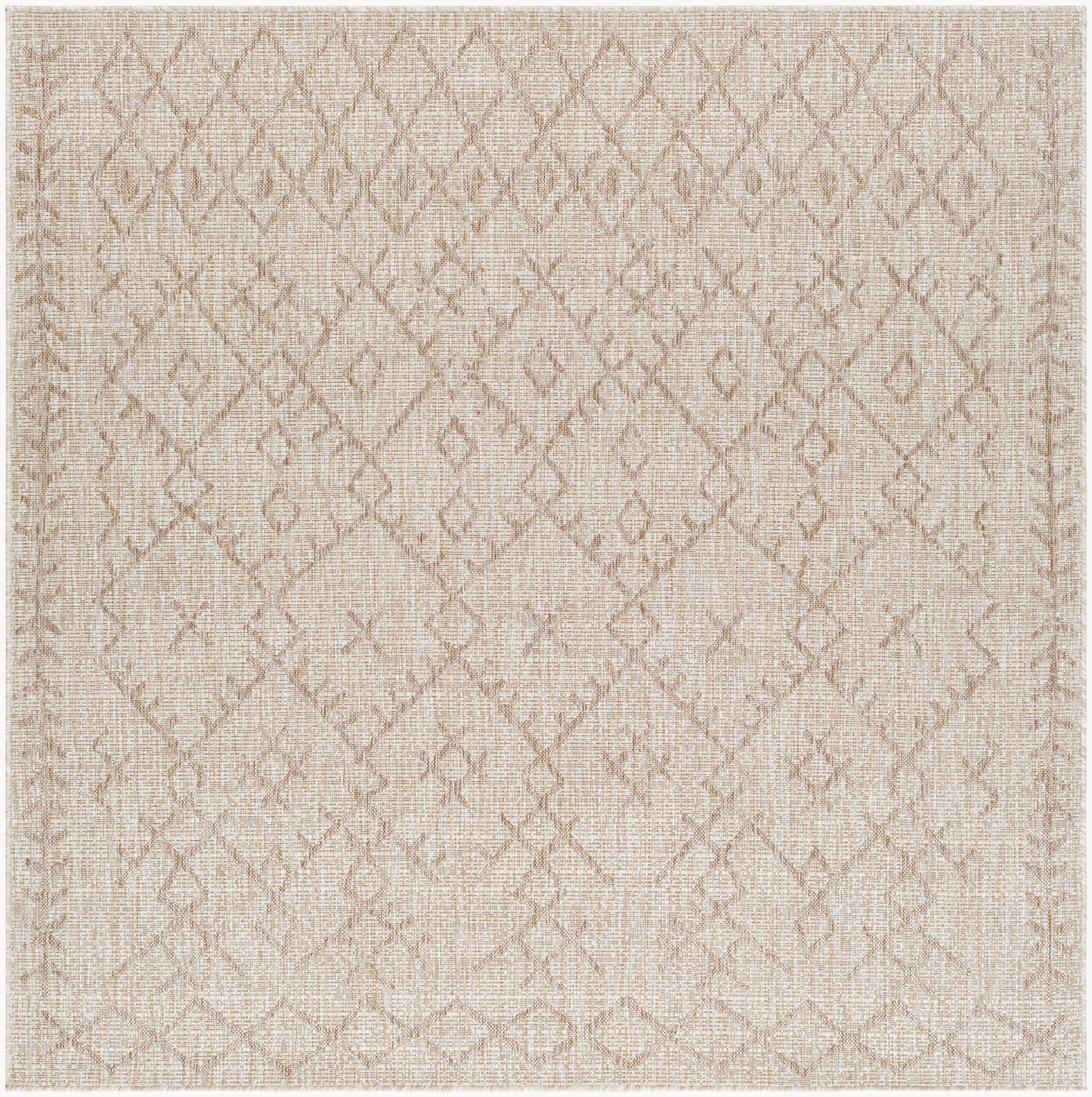 Eagean EAG-2404 8ft Square Machine Woven Indoor/Outdoor Area Rug