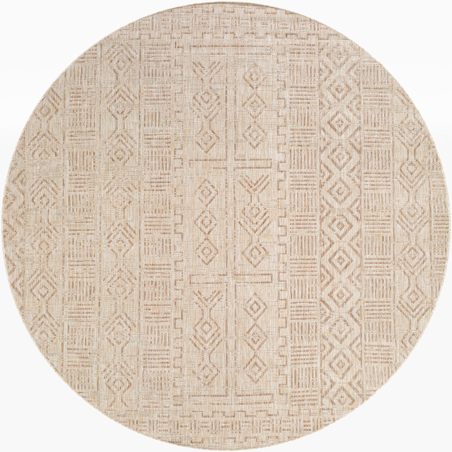 Eagean EAG-2415 6ft Round Machine Woven Indoor/Outdoor Area Rug