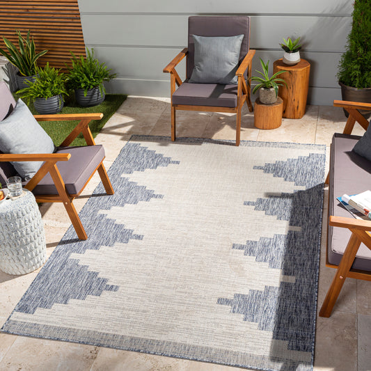 Eagean EAG-2420 5ft Round Machine Woven Indoor/Outdoor Area Rug