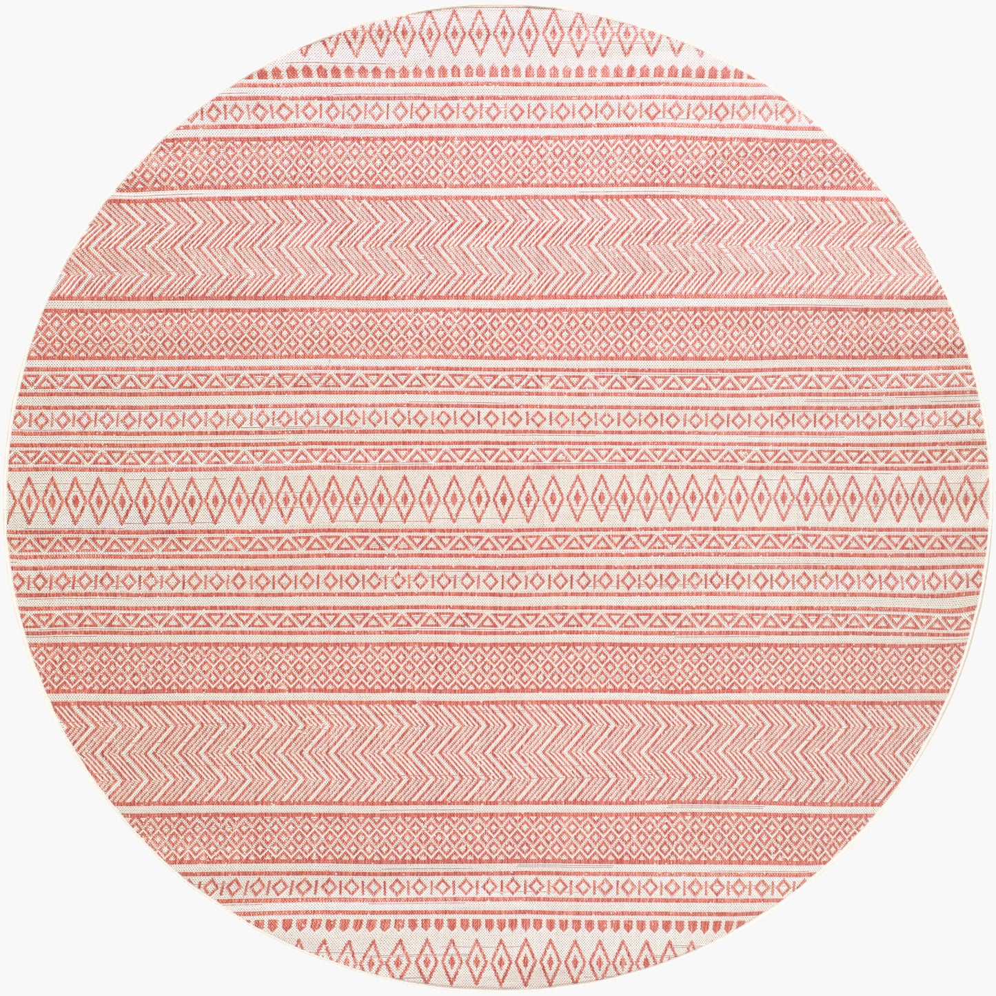 Eagean EAG-2426 8ft Round Machine Woven Indoor/Outdoor Area Rug