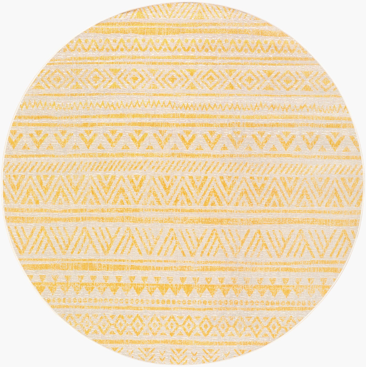 Eagean EAG-2431 8ft Round Machine Woven Indoor/Outdoor Area Rug