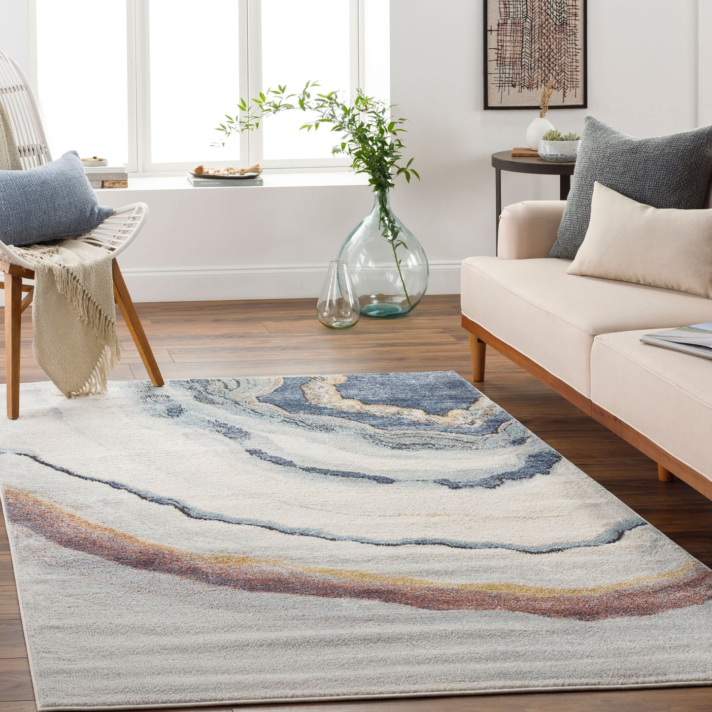 Ella ELL-2300 5' x 7' Machine Woven Area Rug