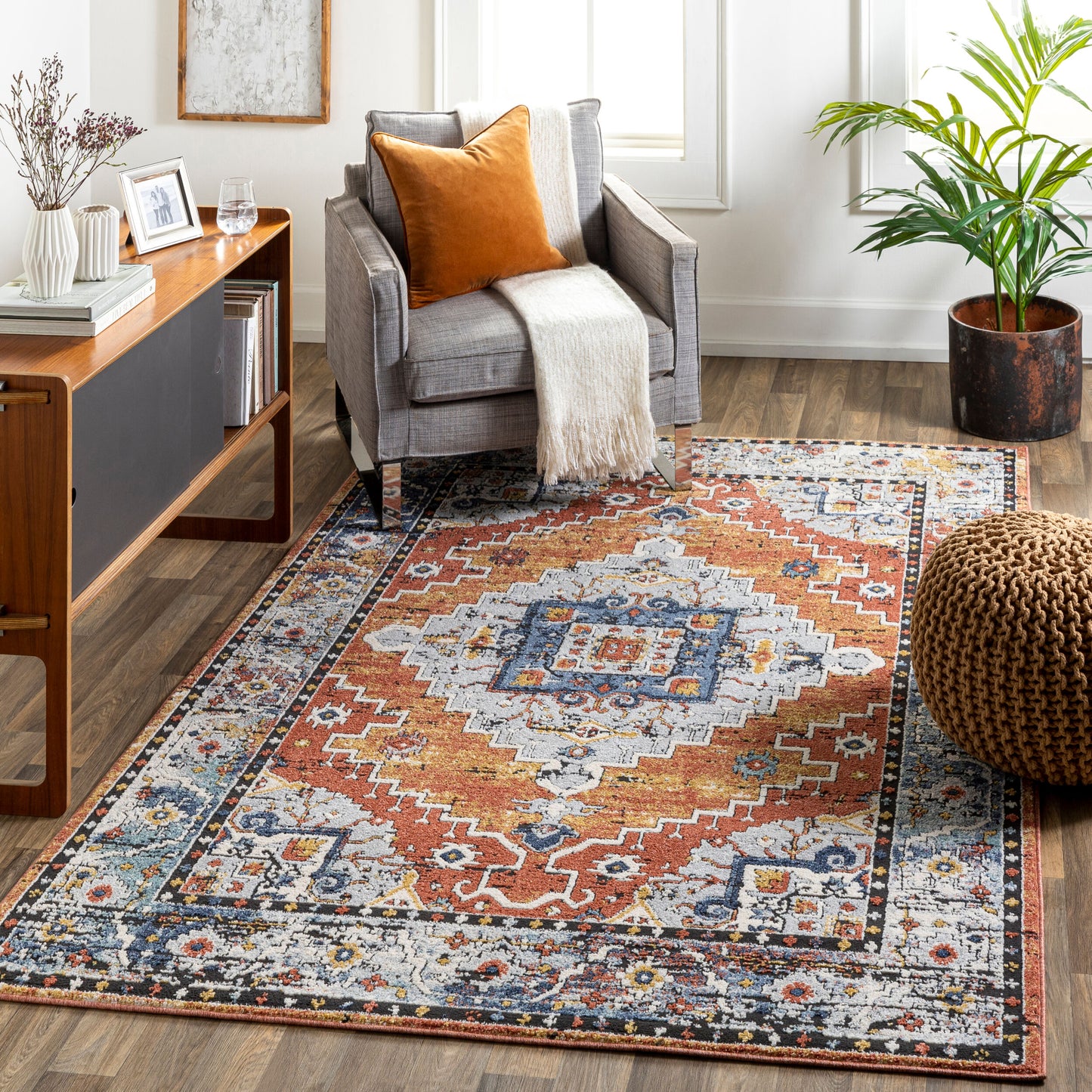 Ella ELL-2302 8' x 10' Machine Woven Area Rug