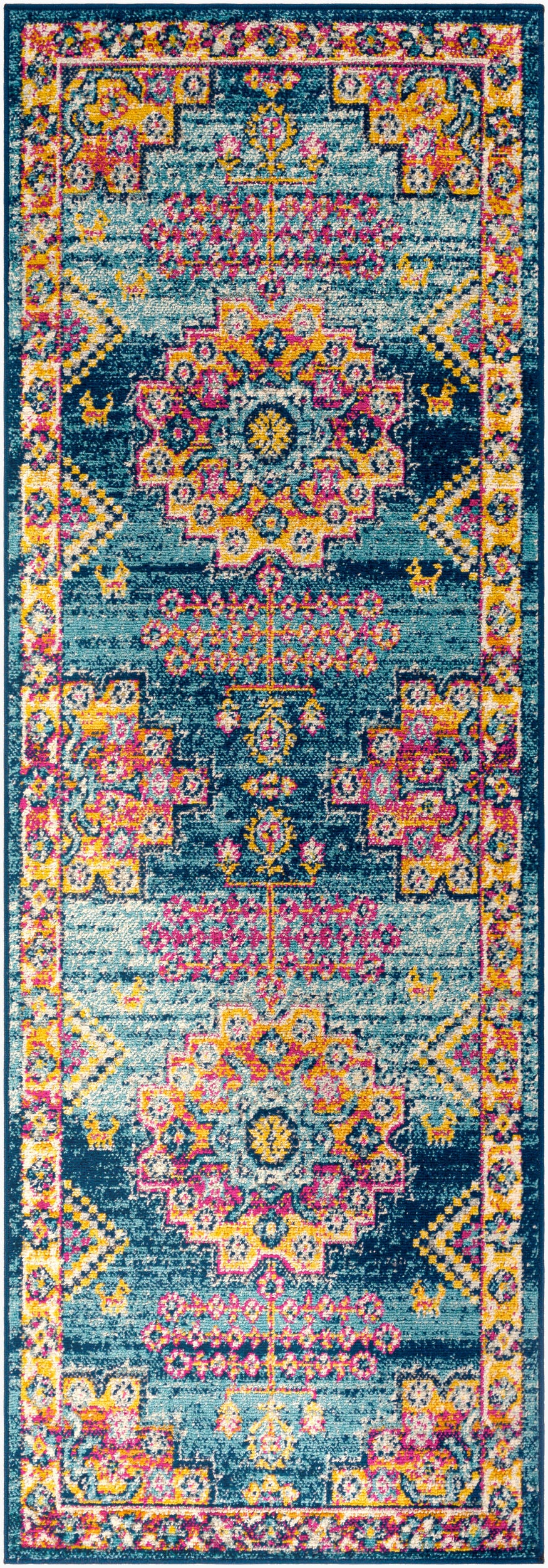 Elaziz ELZ-2365 7ft Runner Machine Woven Runner Rug