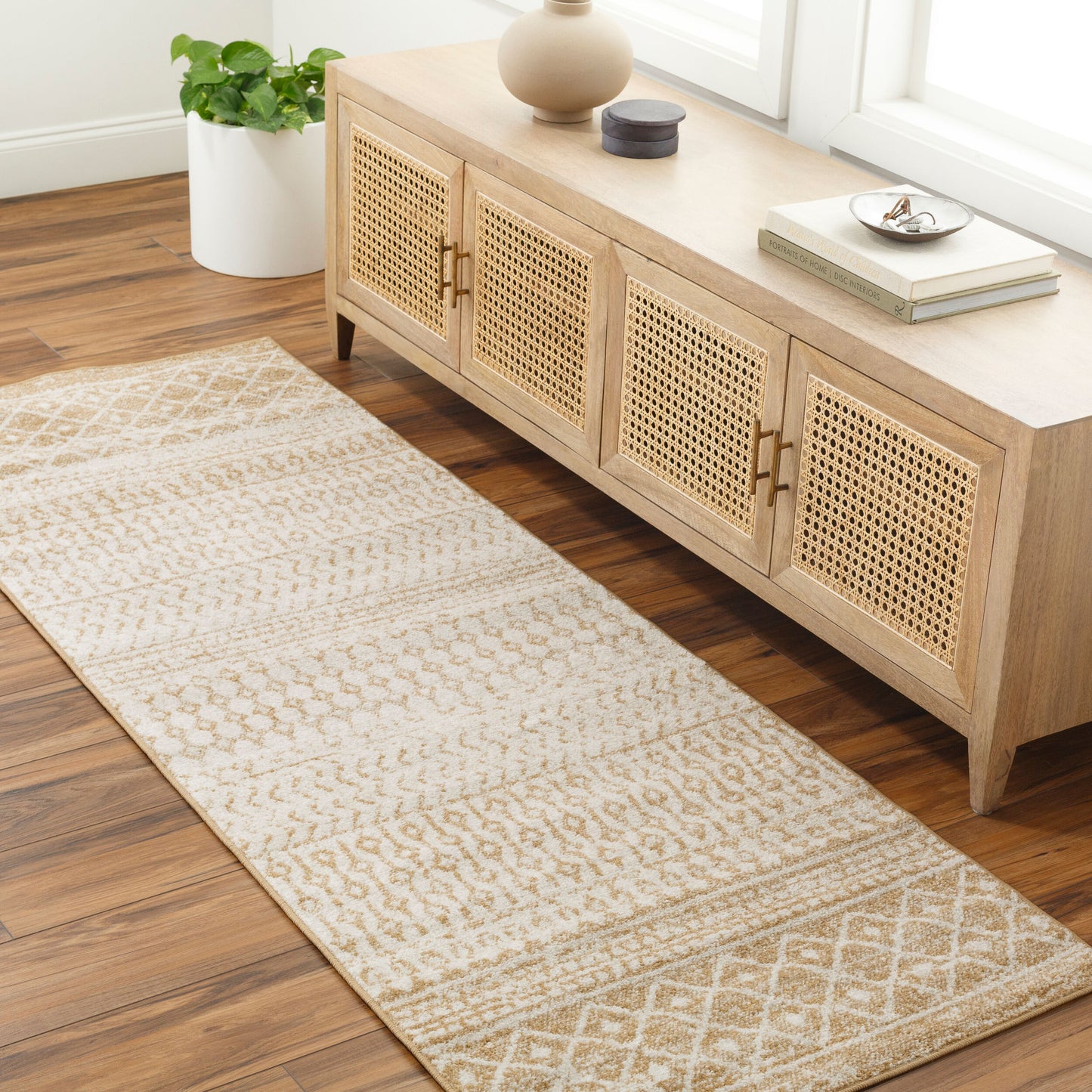 Elaziz ELZ-2367 14ft Runner Machine Woven Runner Rug