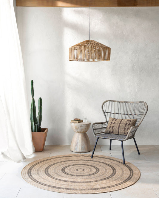 Alfombra redonda tejida a máquina Encore ENC-2300 de 2,4 m para interior y exterior