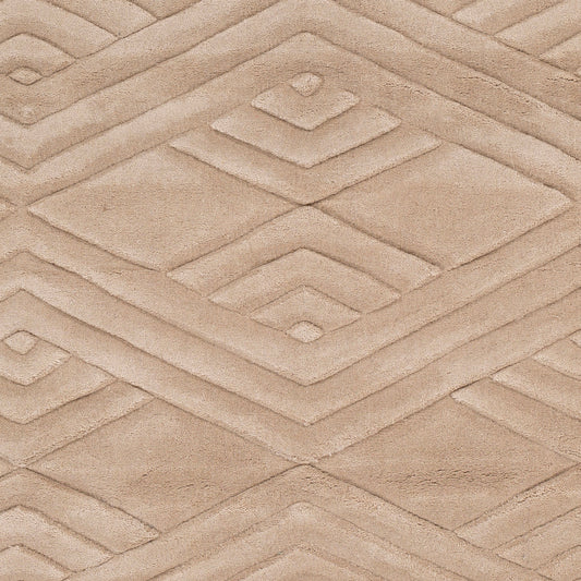 Alfombra decorativa de lana hecha a mano con grabado ETC-5000 de 2' x 3'