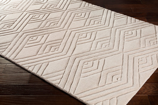 Alfombra de lana hecha a mano de 8' x 11' con grabado ETC-5001