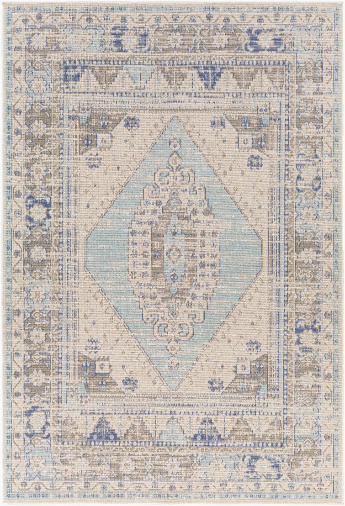 Rafetus ETS-2370 5' x 7' Machine Woven Area Rug