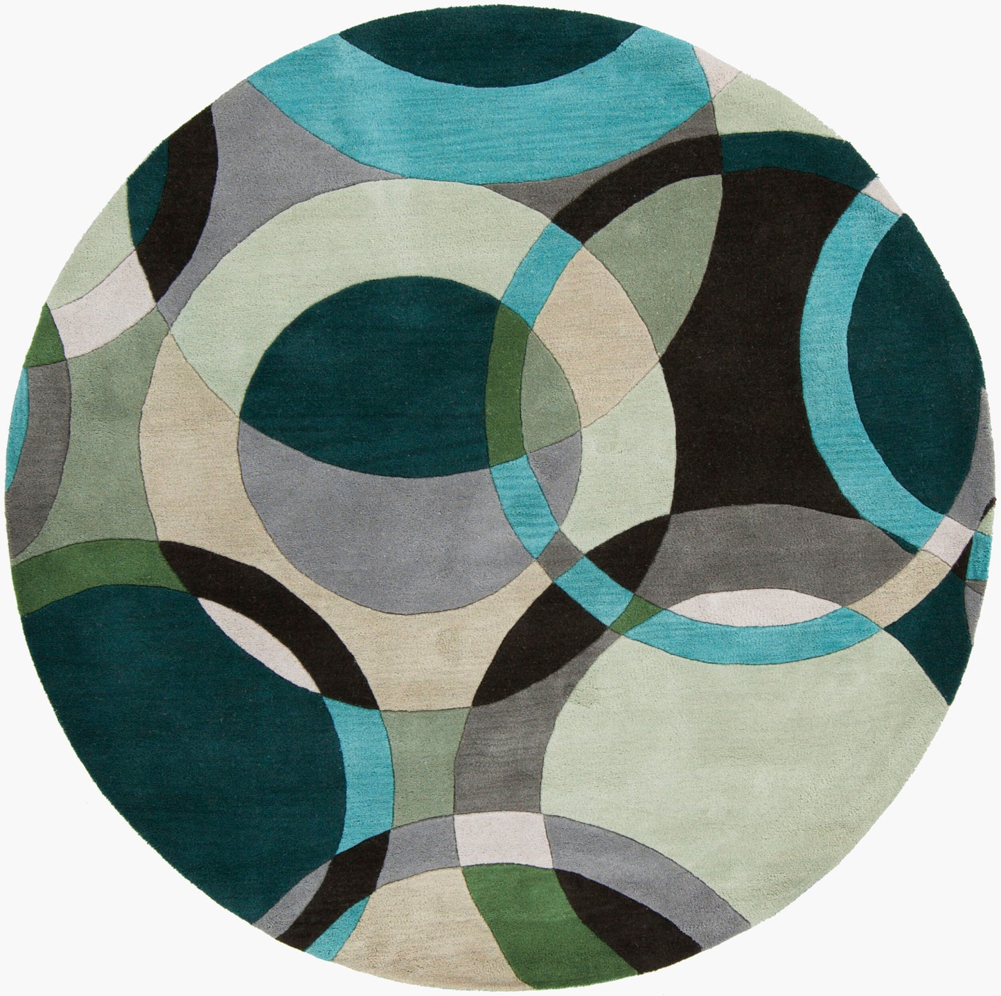 Forum FM-7157 4ft Round Handmade Wool Accent Rug