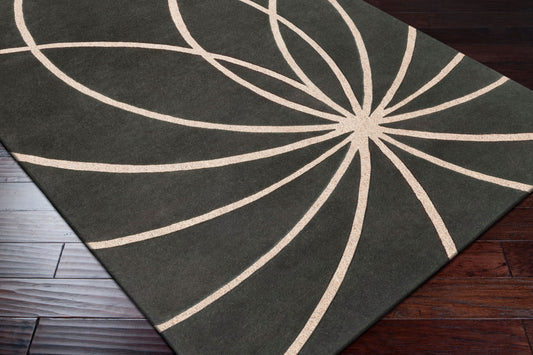 Forum FM-7173 4ft Round Handmade Wool Accent Rug