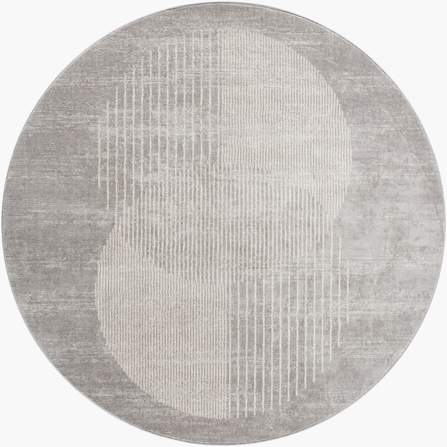 Floransa FSA-2375 8ft Round Machine Woven Area Rug