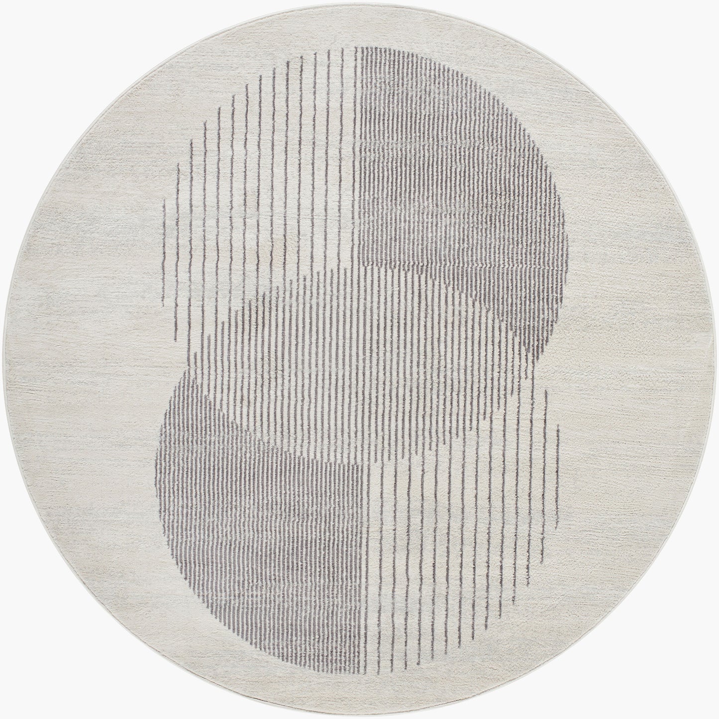 Floransa FSA-2377 8ft Round Machine Woven Area Rug