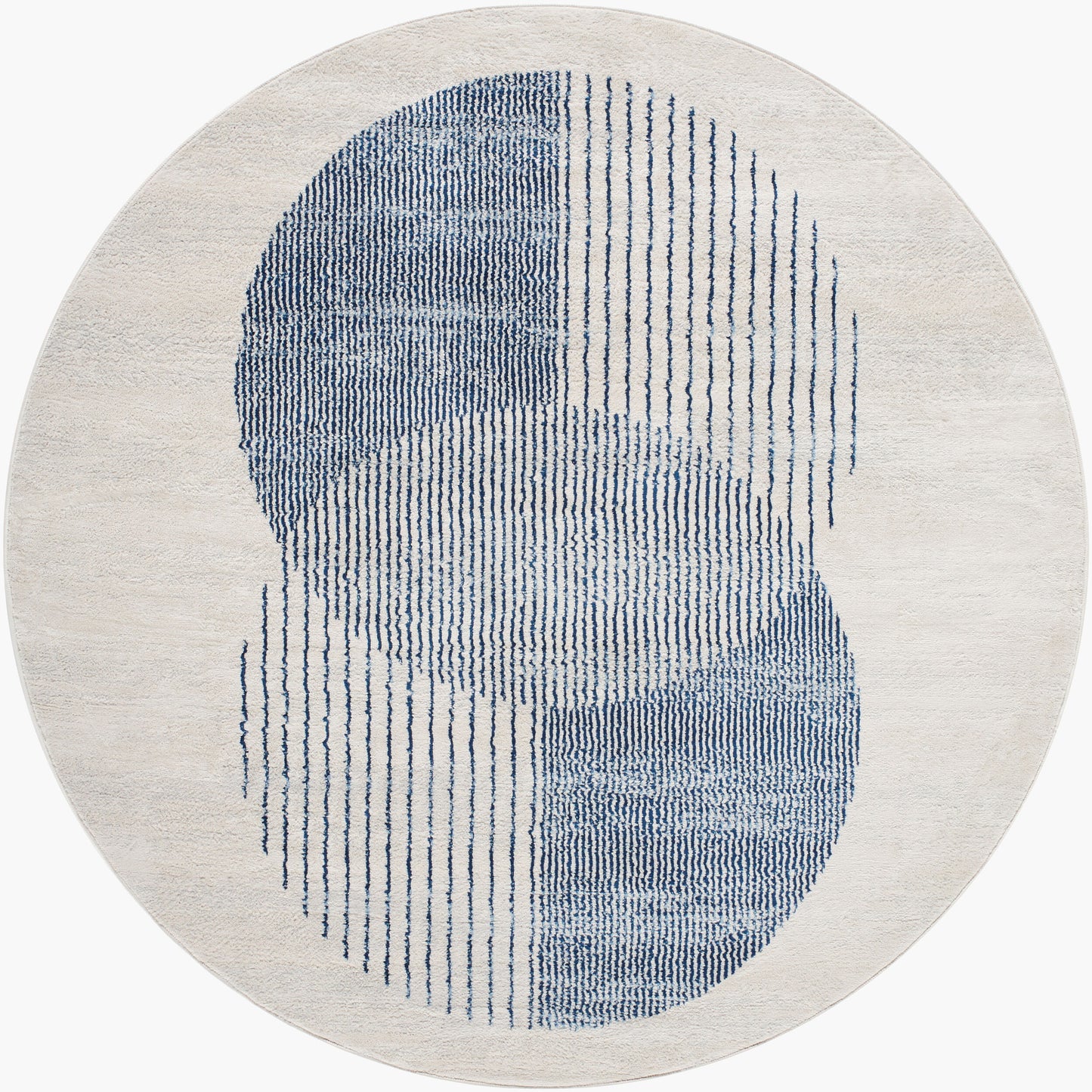 Floransa FSA-2379 8ft Round Machine Woven Area Rug