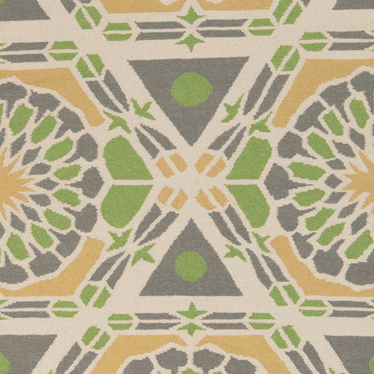 Alfombra decorativa de lana hecha a mano Frontier FT-465 de 2' x 3'