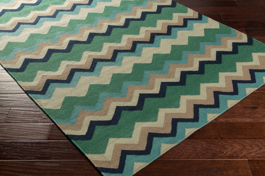 Alfombra decorativa de lana hecha a mano Frontier FT-603 de 2' x 3'