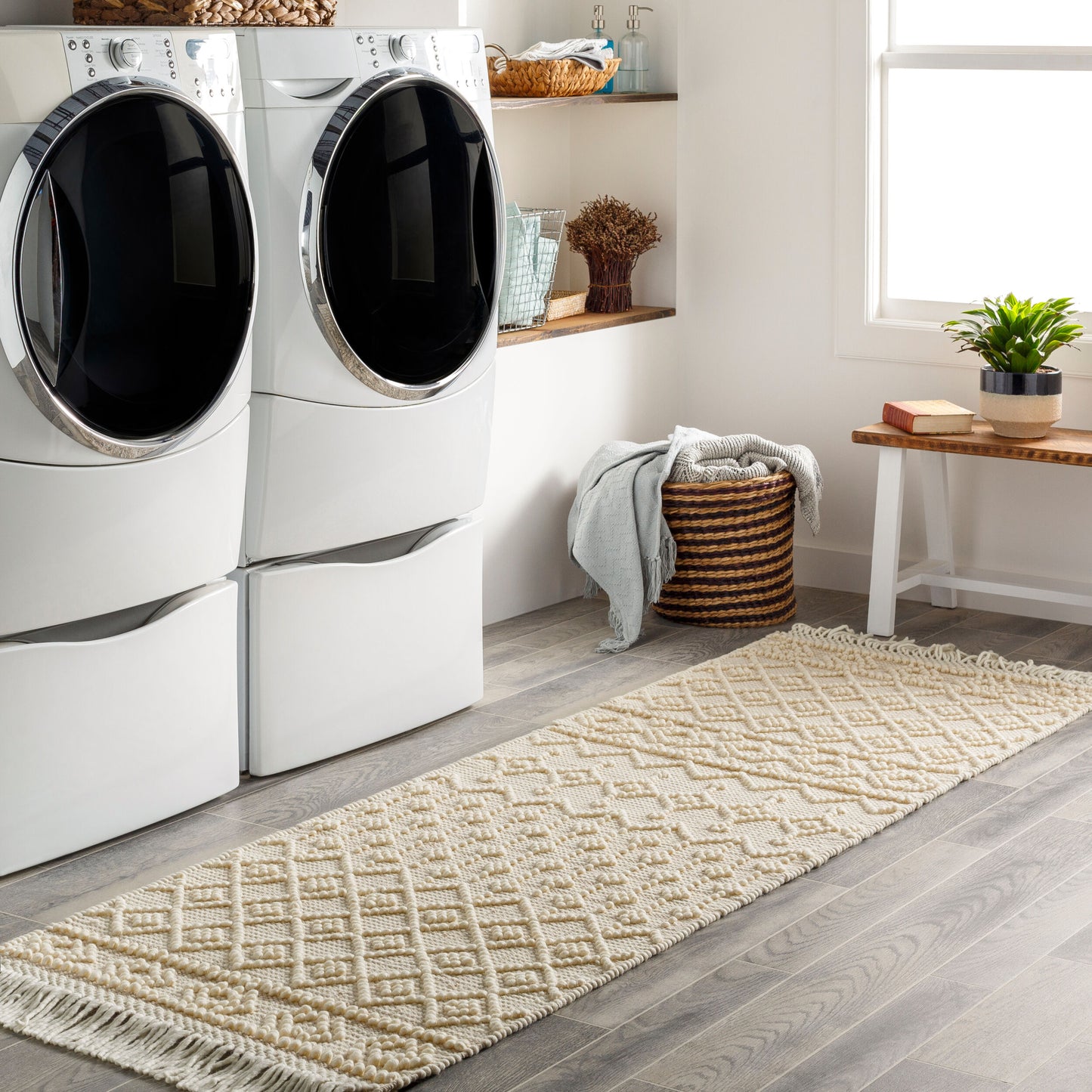 Farmhouse Tassels FTS-2305 8ft Runner Handmade Runner Rug
