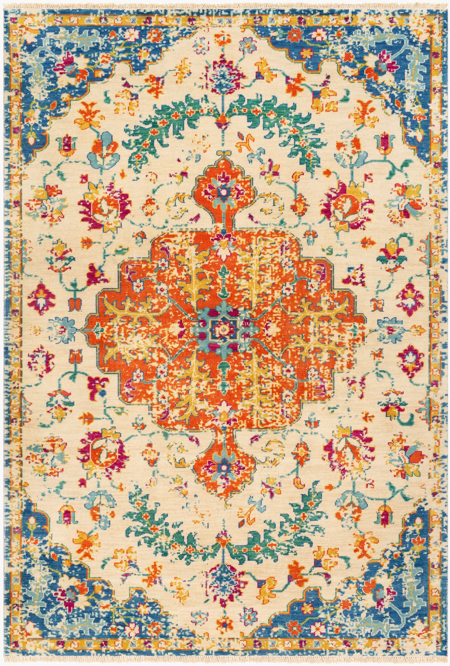 Festival FVL-1006 2' x 3' Handmade Wool Accent Rug