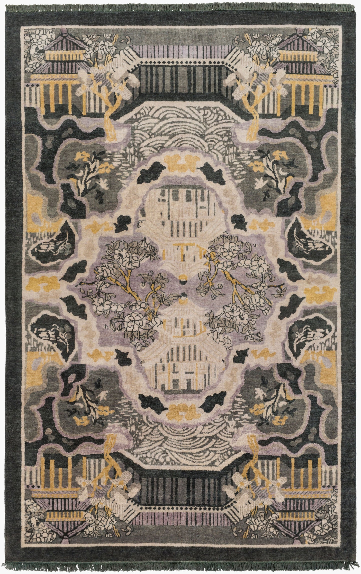 Geisha GES-1006 5' x 8' Handmade Wool Area Rug