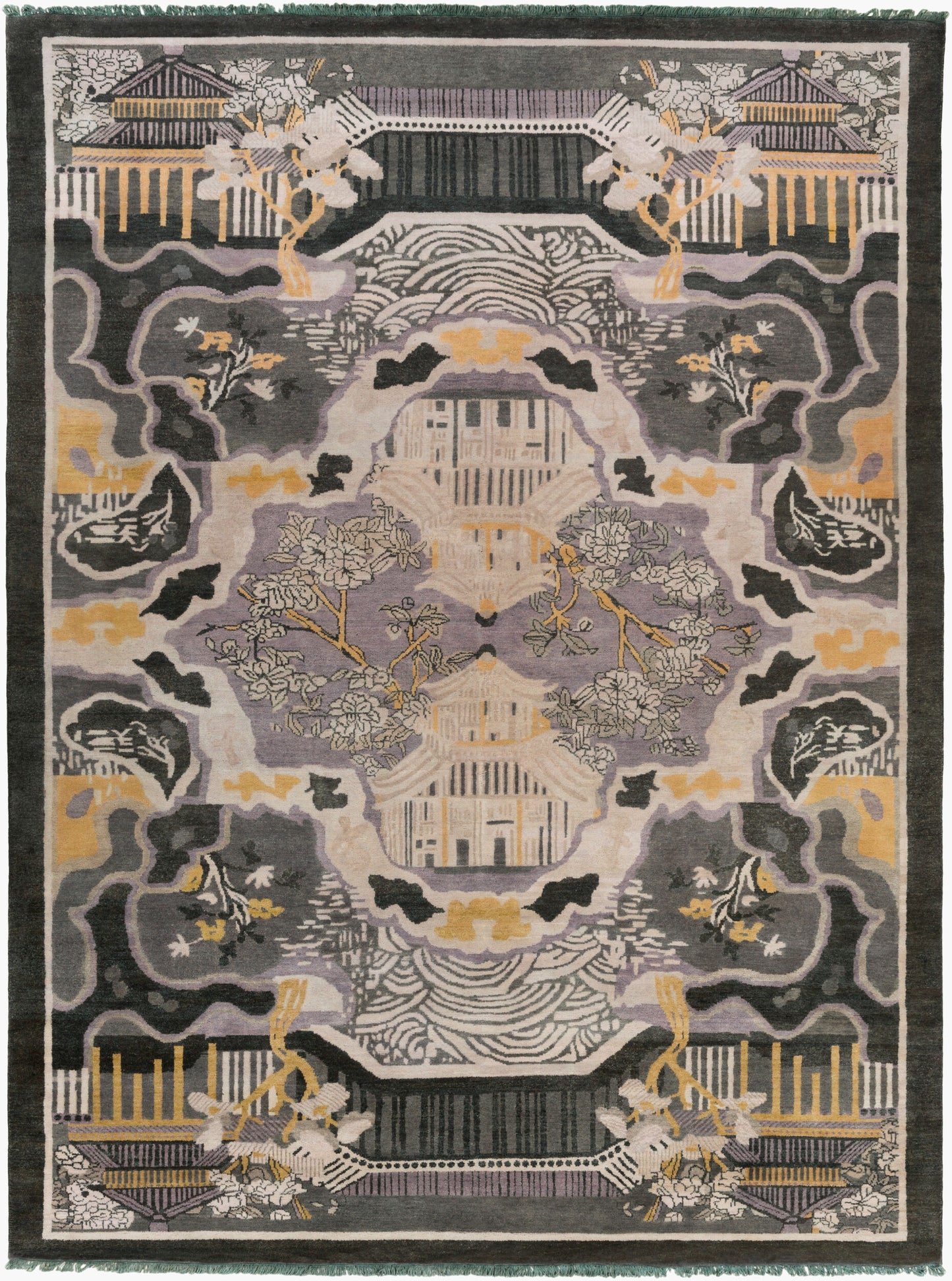 Geisha GES-1006 8' x 11' Handmade Wool Area Rug