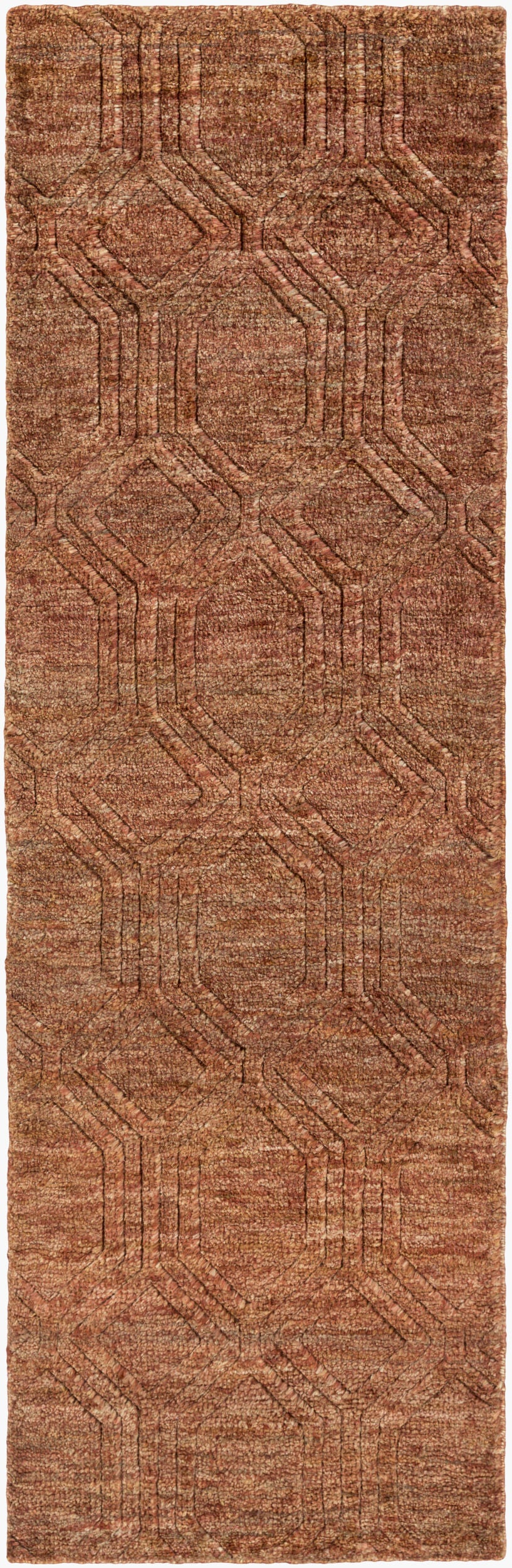 Galloway GLO-1006 8ft Runner Handmade Jute Runner Rug